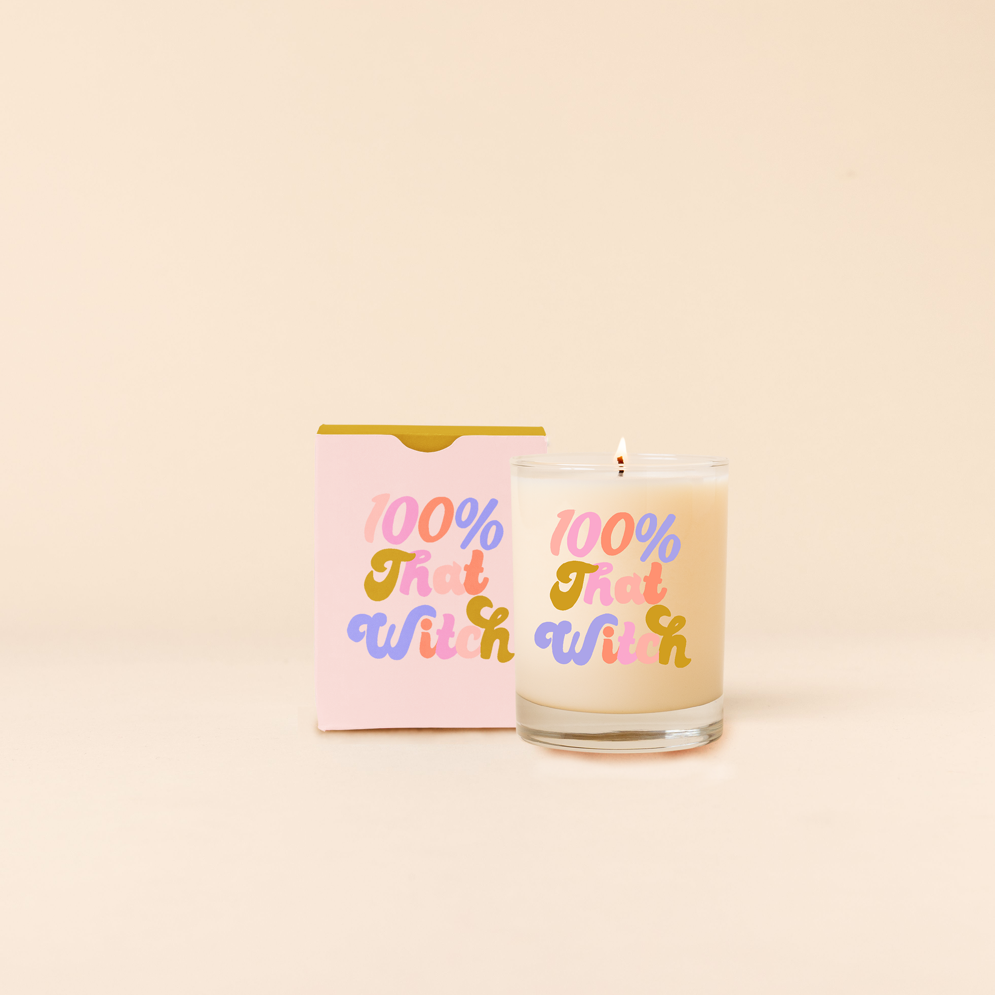 Halloween Candle Rocks Glass