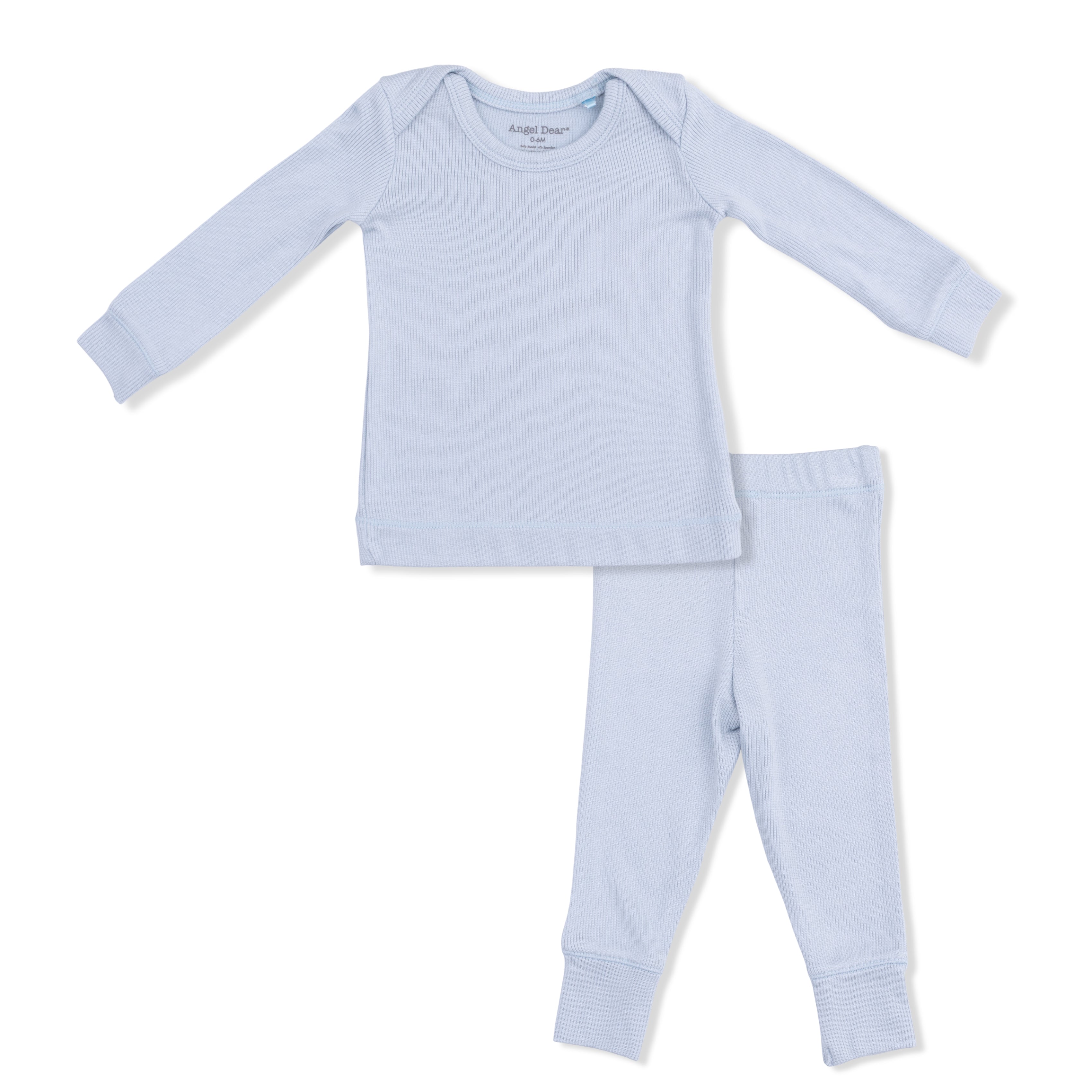 Solid Niagara Mist Rib- Loungewear Set