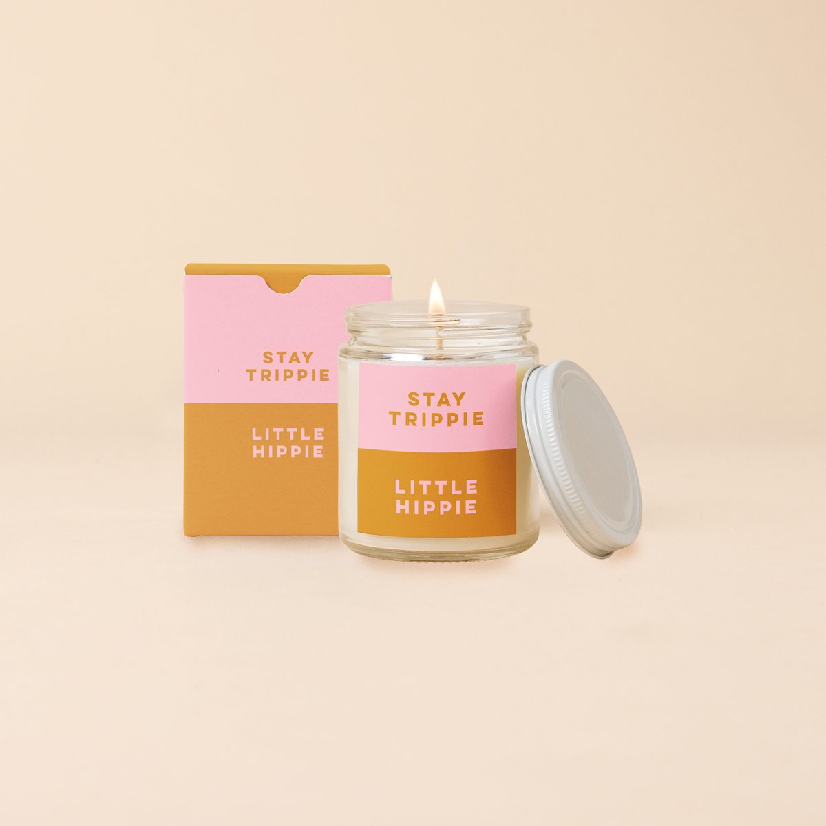 Candle Jar W/lid - Color Me Happy