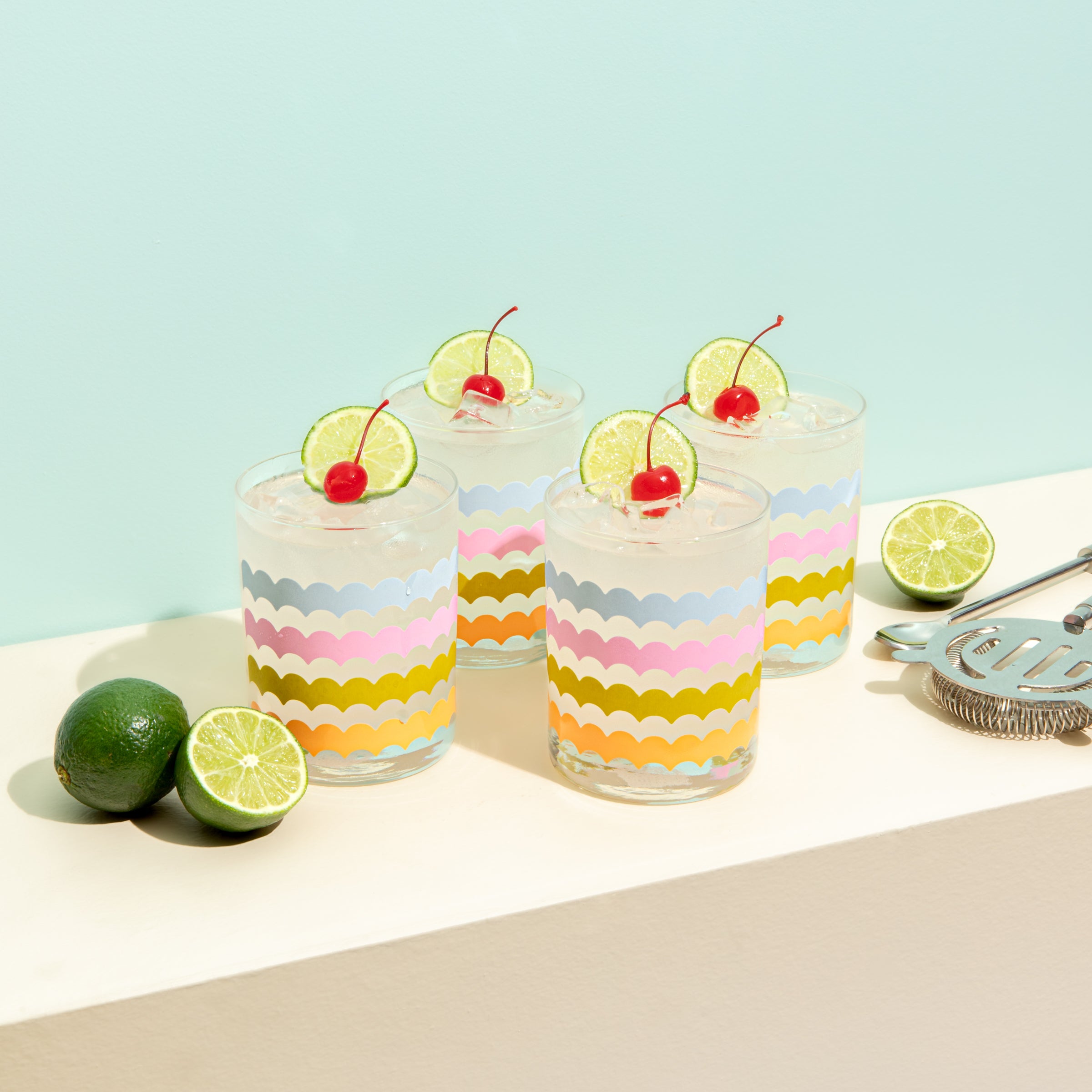 Rocks Glass Set - Scallops