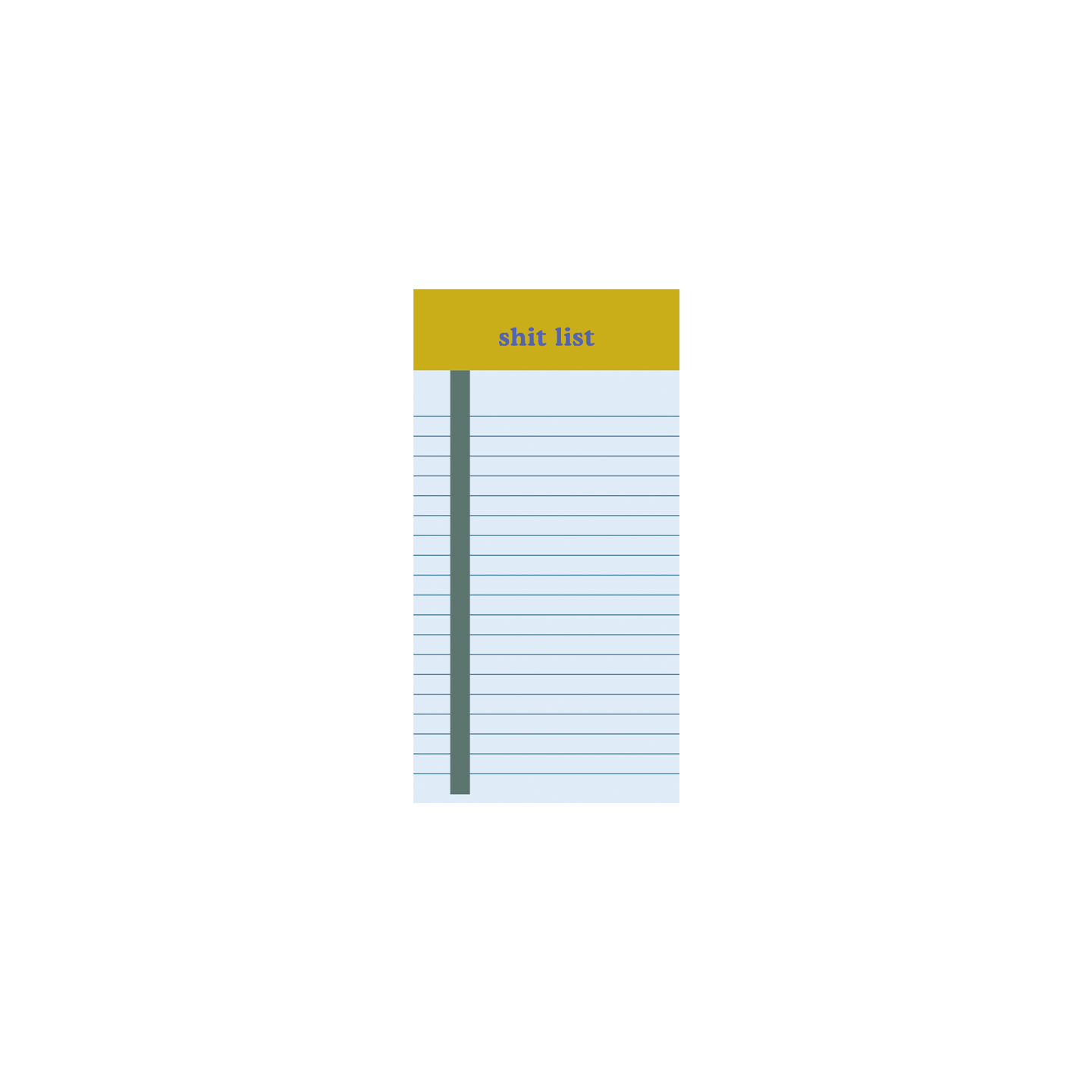 Tearaway Notepads - Shit List