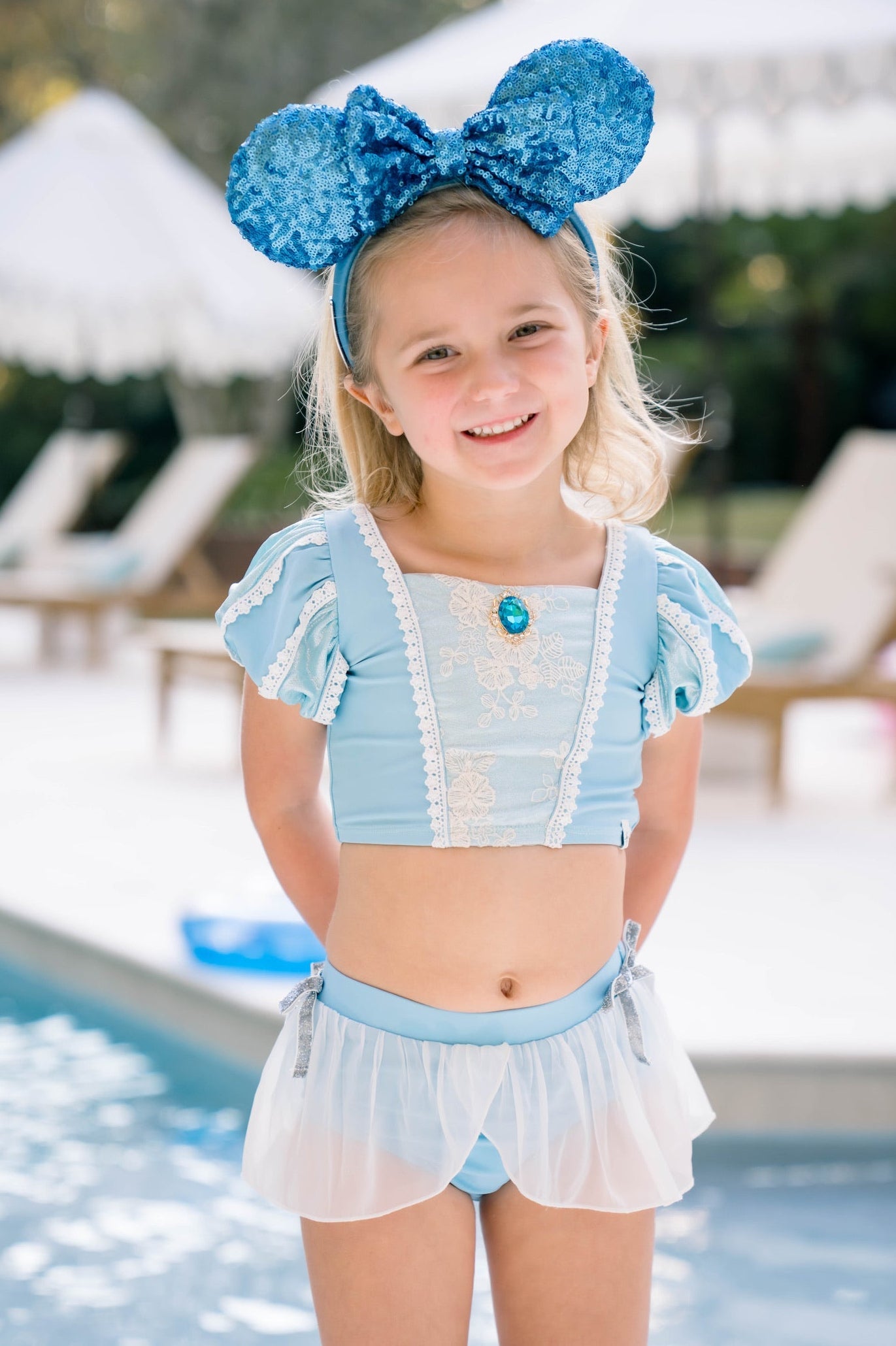 Glass Slipper Puff Sleeve Bikini