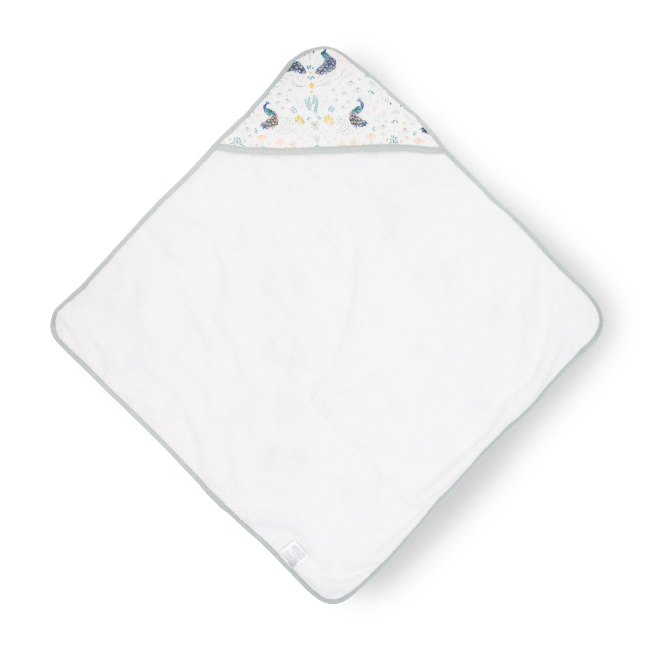 Infant Hooded Towel - Peacock