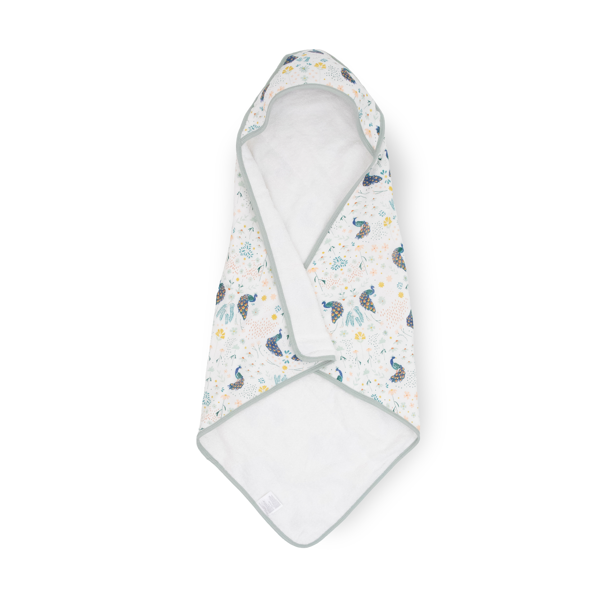 Infant Hooded Towel - Peacock