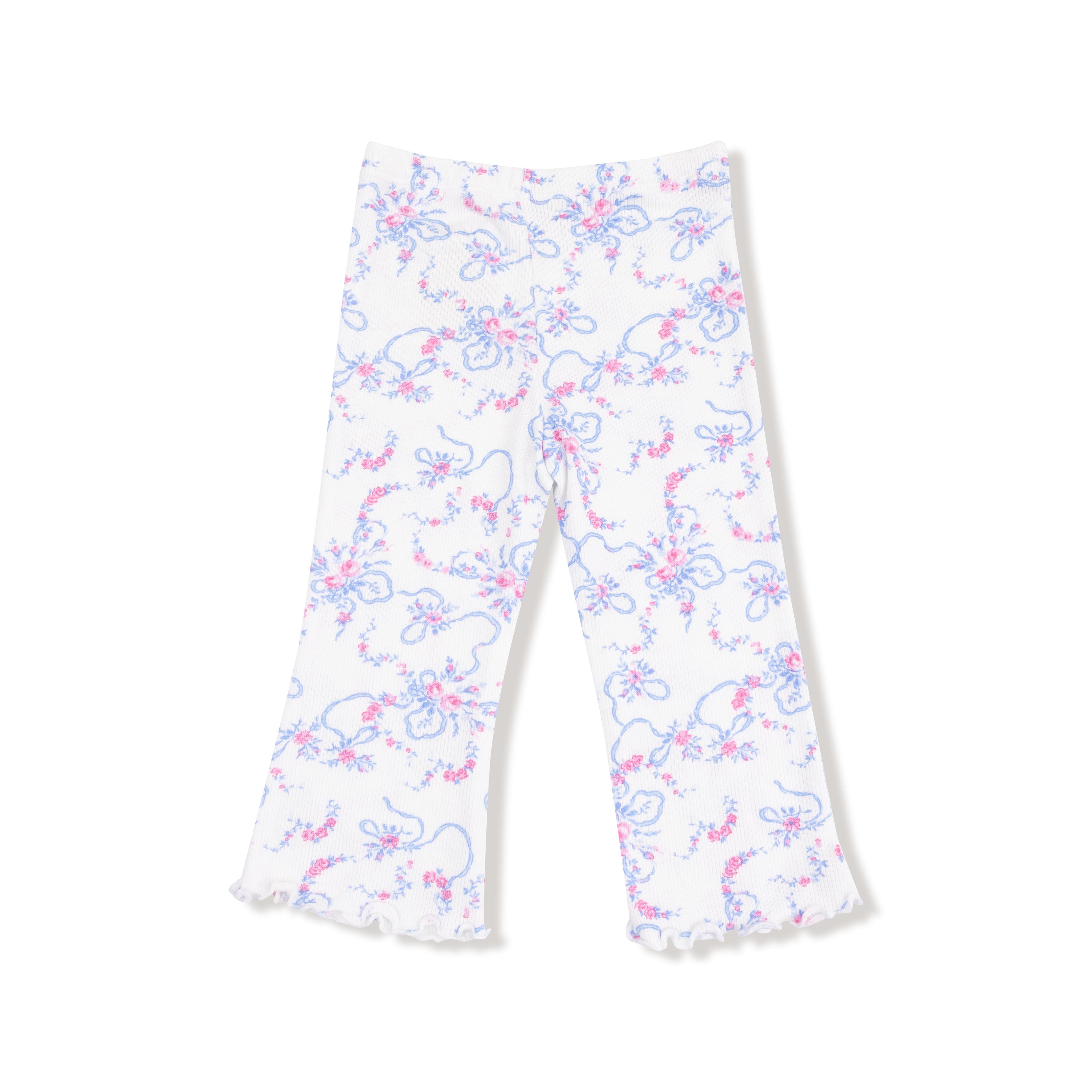 Ruffle Shoulder Shirt And Flare Pant