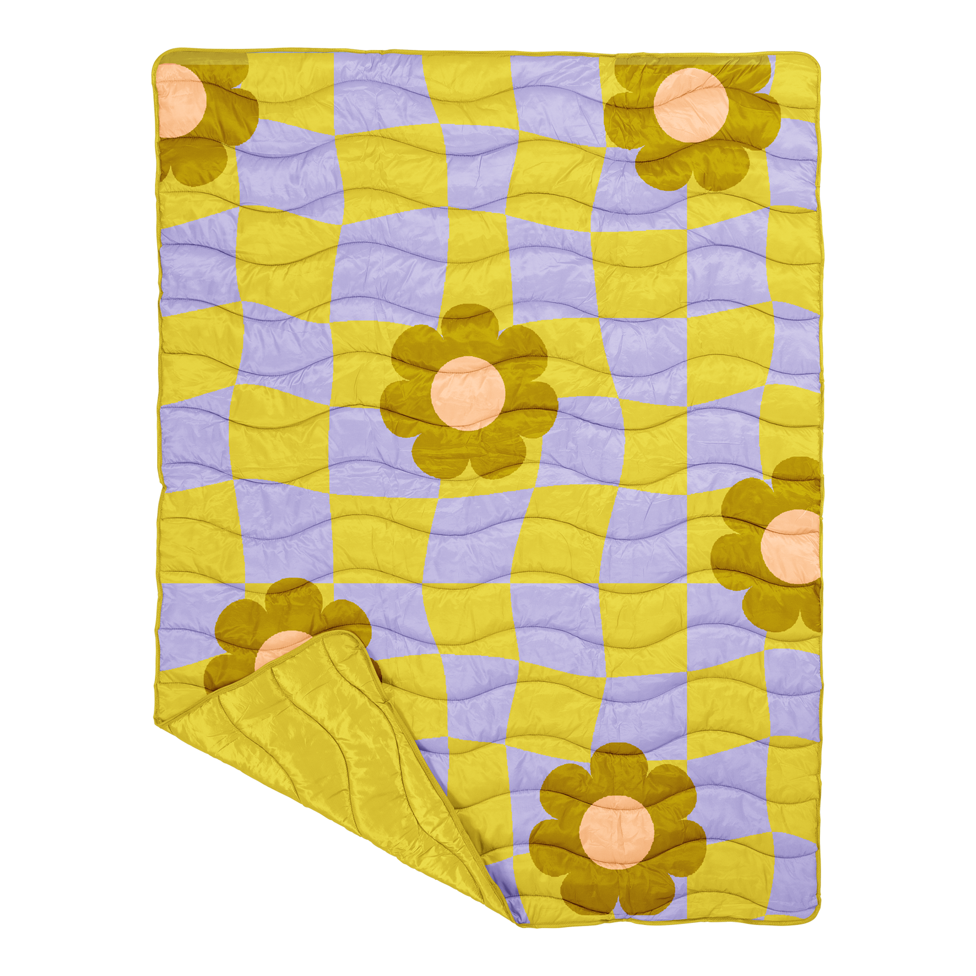 Cool Funky Daisy Puffy Blanket