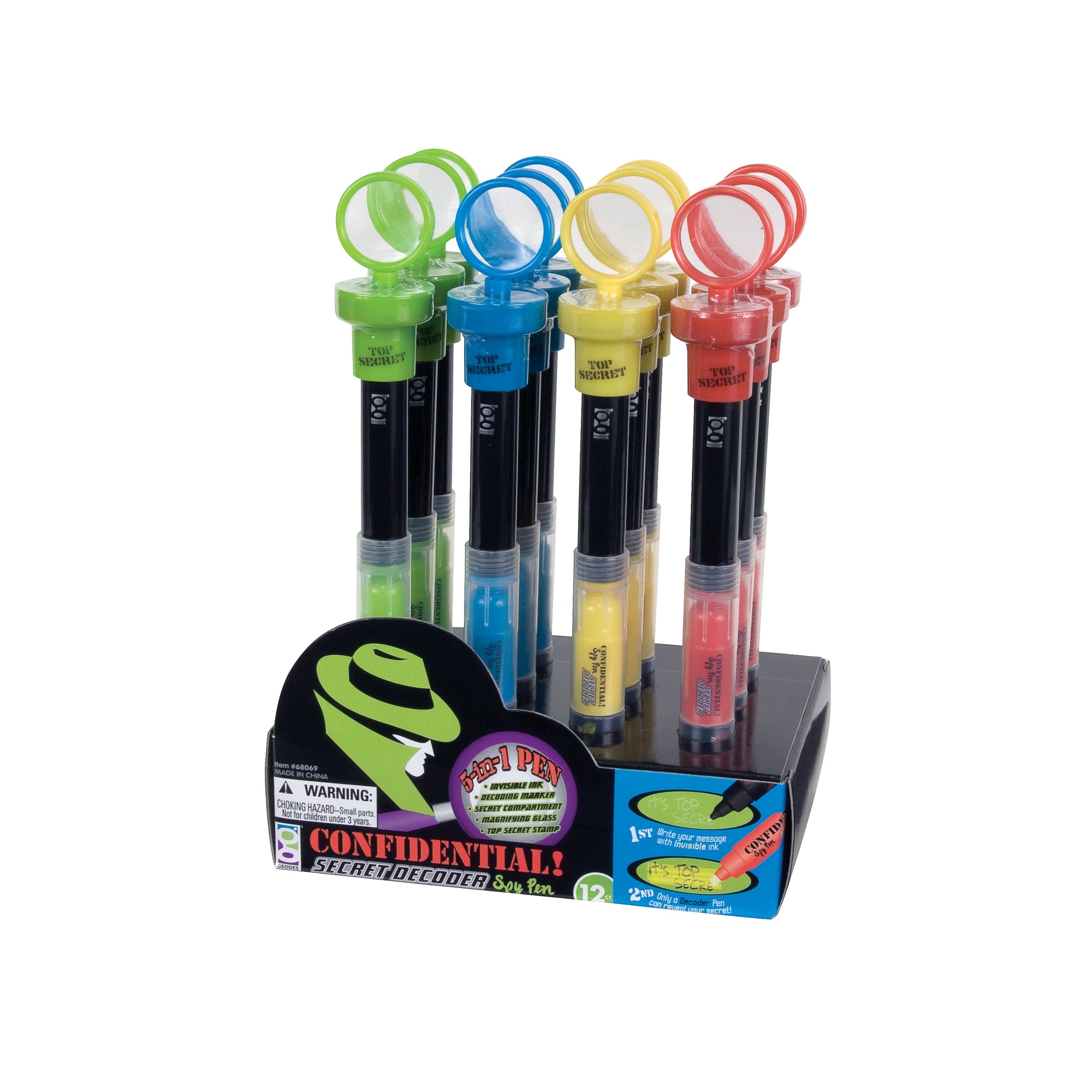 Confidential 5-in-1 Spy Pens - 12 Per Display