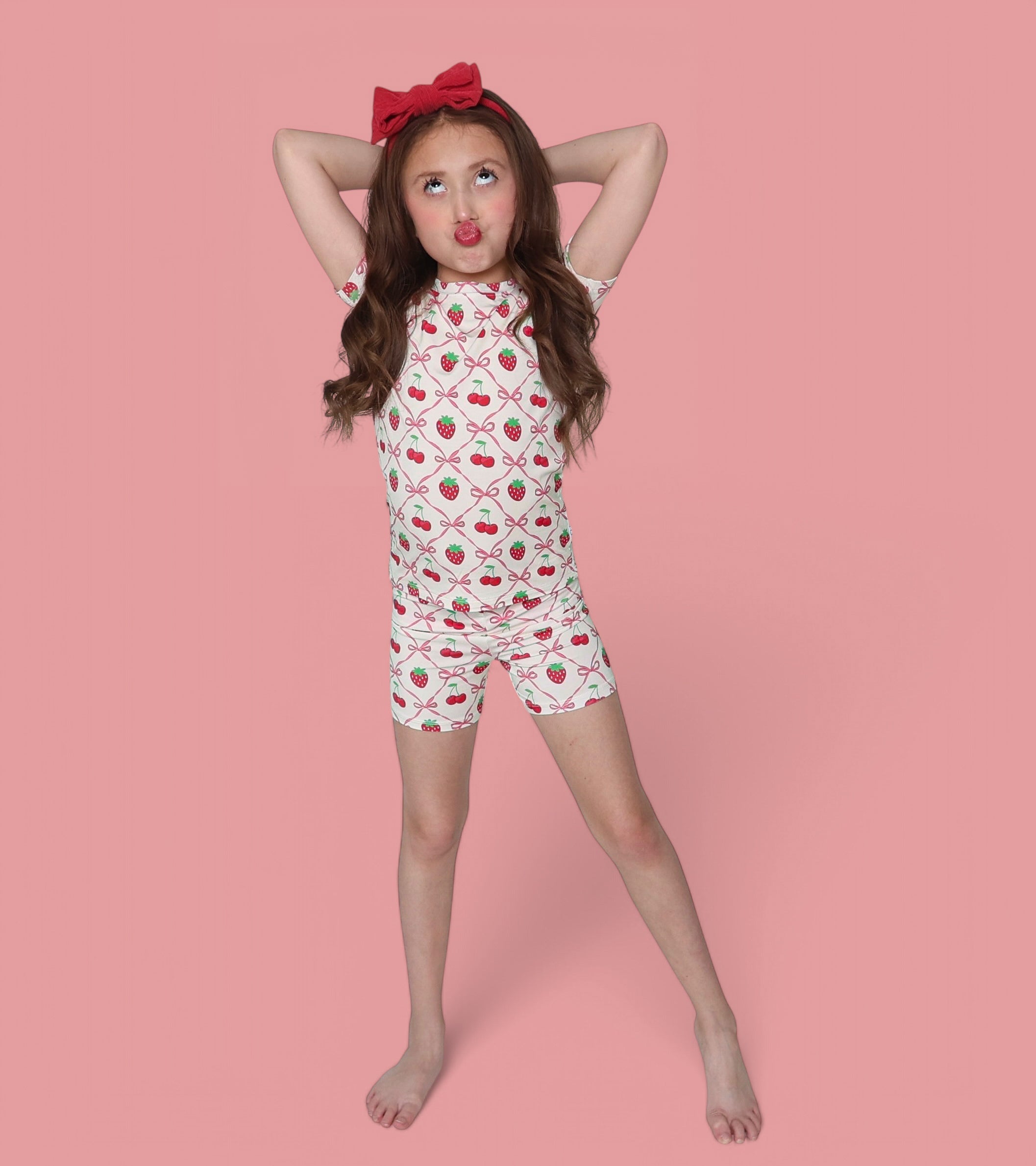 Cherry Bow Berry Dream Short Set