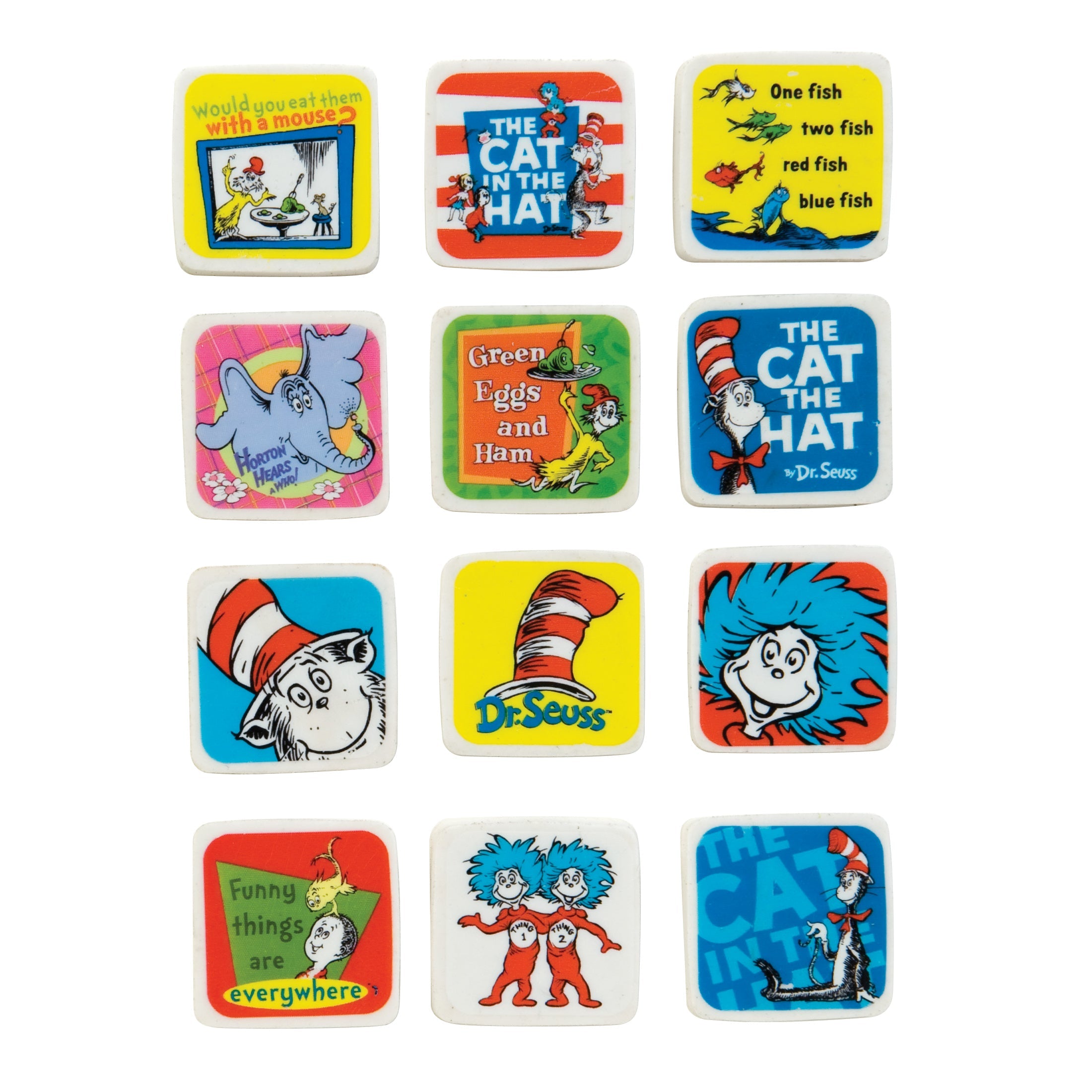 Dr. Seuss™ Character Erasers - 60 Per Box