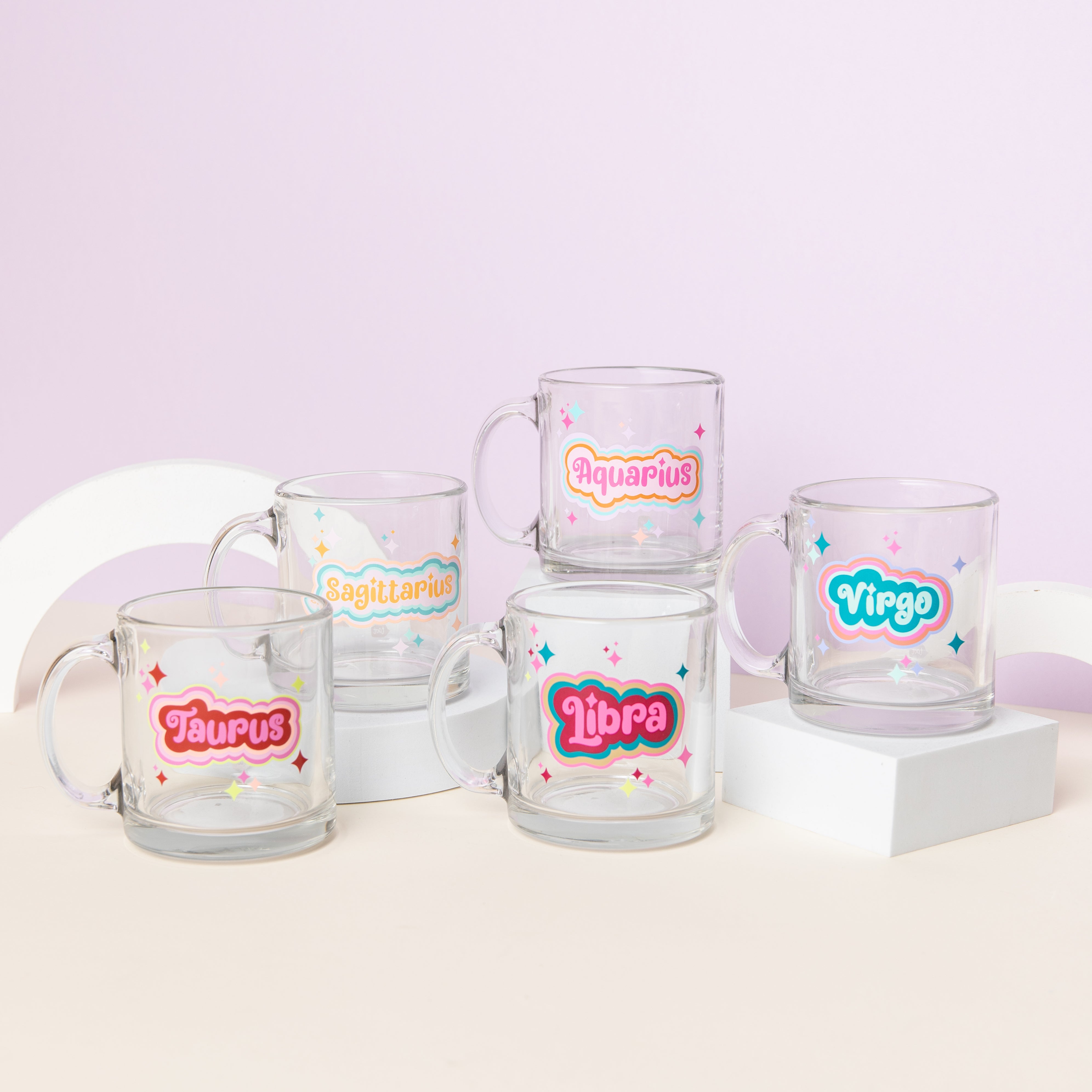 Astrology Clear Glass Mug