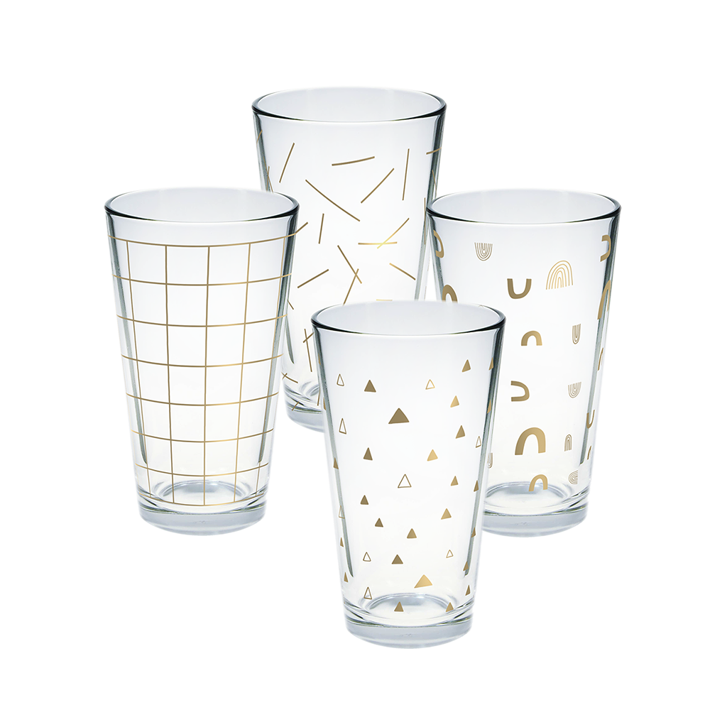 Gold Pint Glass Set
