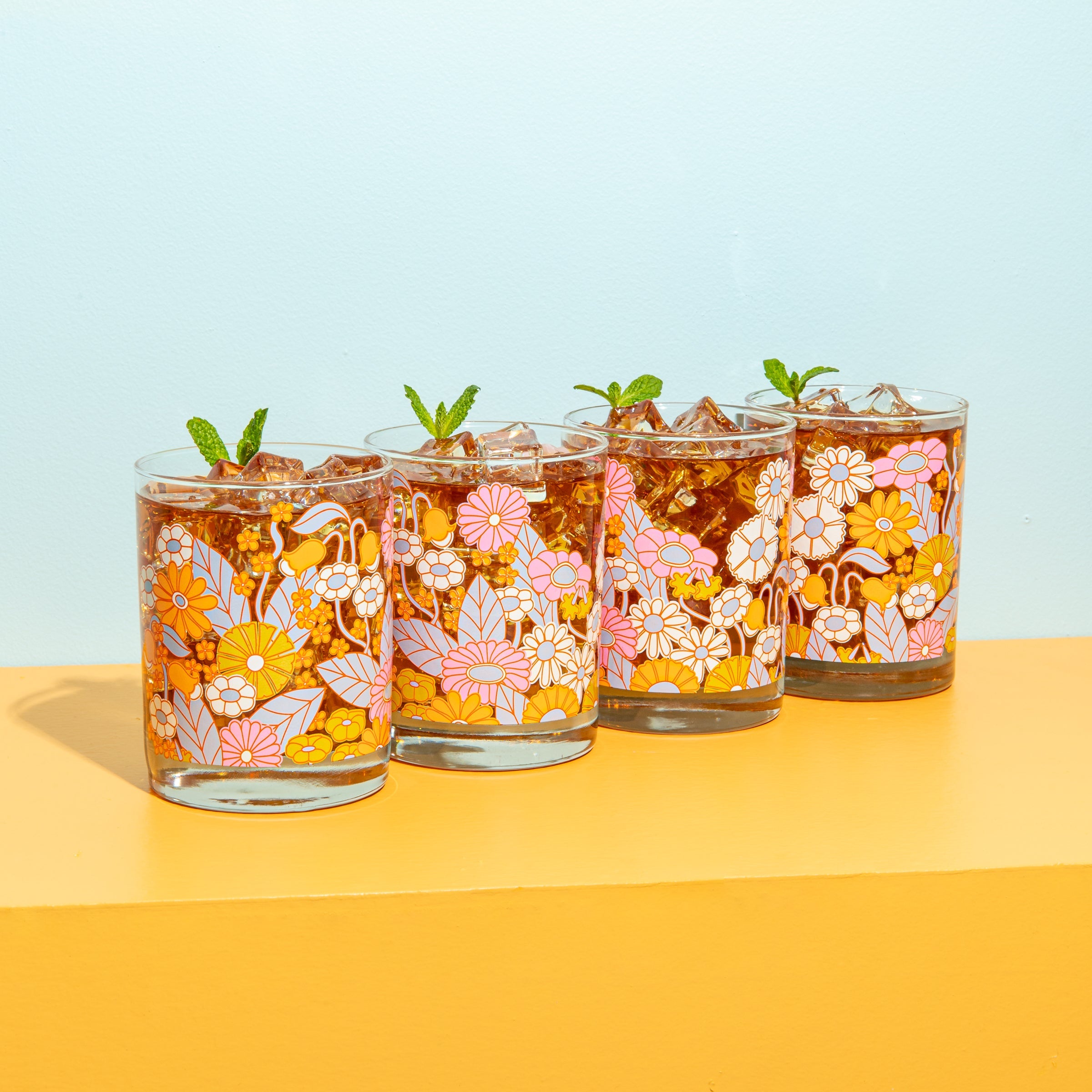 Rocks Glass Set - Gatherin Flowers