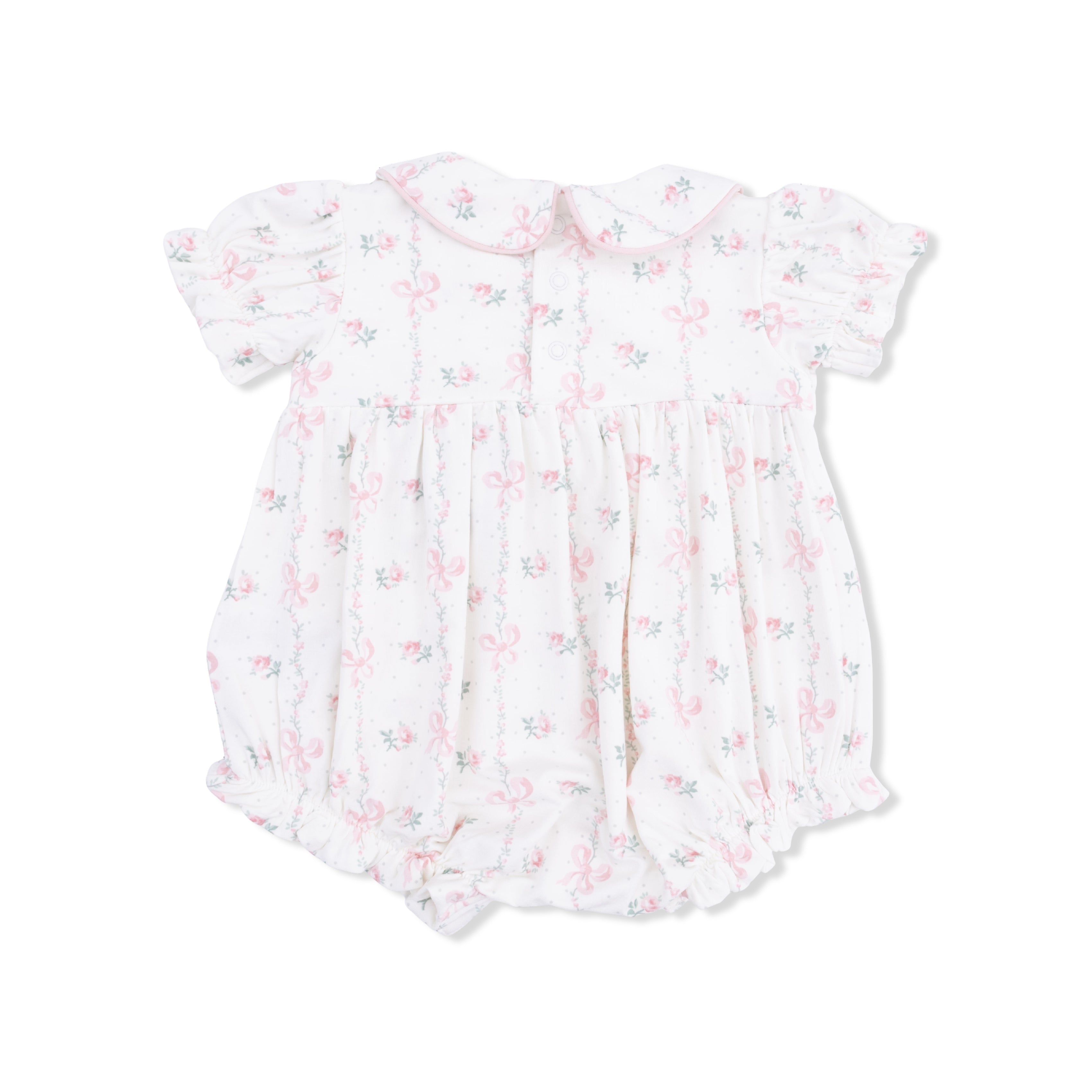Dainty Buds And Bows - Classic Puff Sleeve Babydoll Bubble
