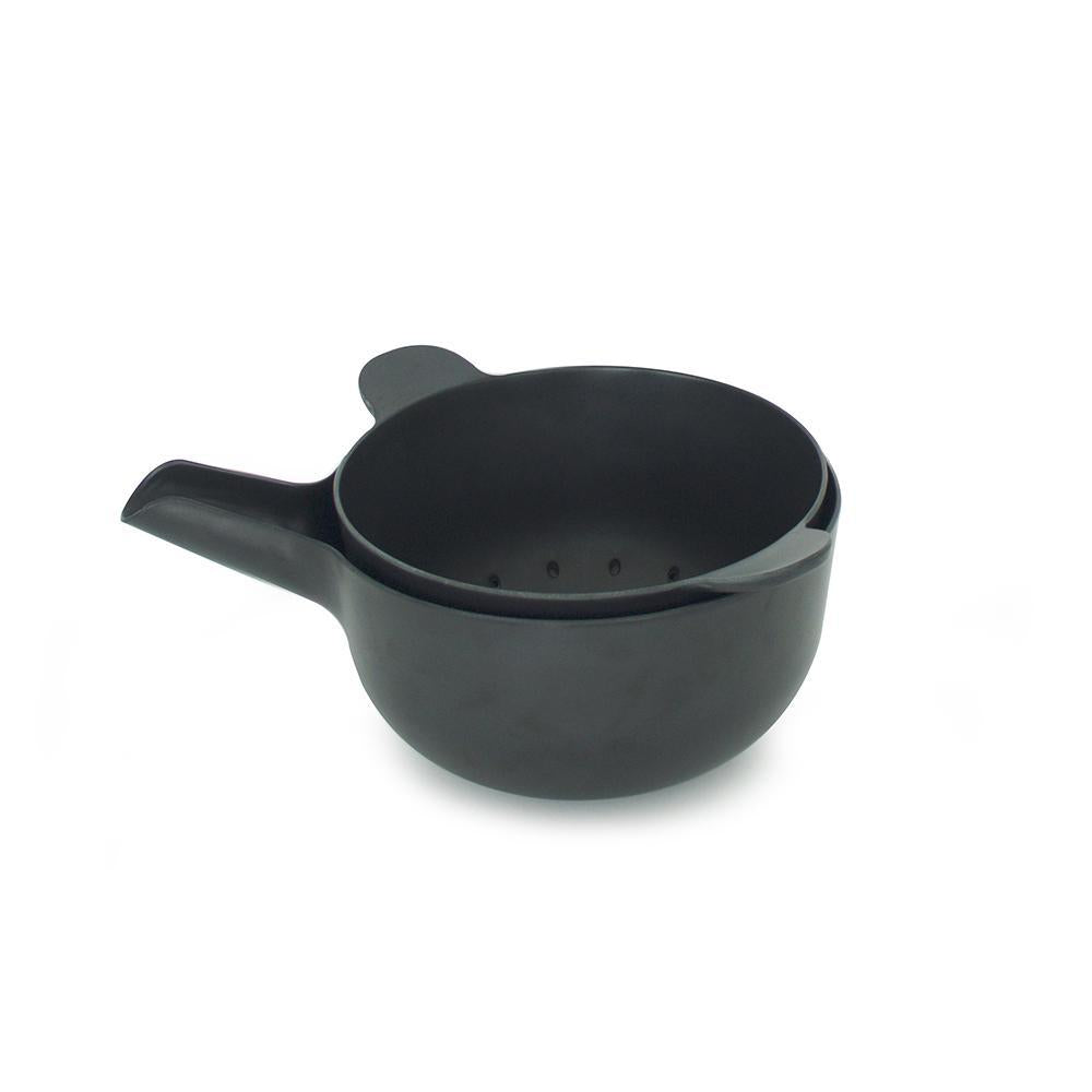 Small Mixing Bowl And Colander Set - Black