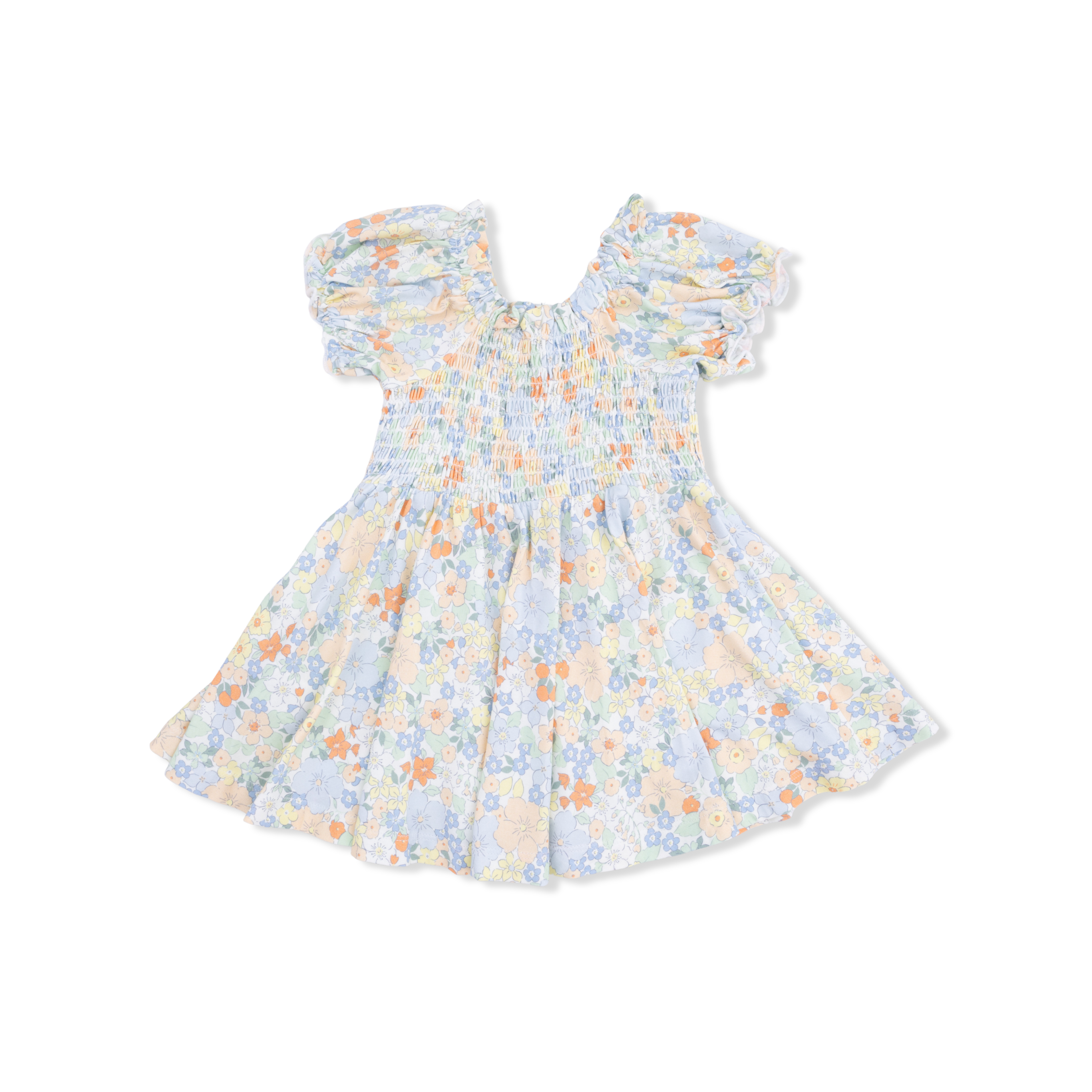 Georgia Floral - Smocked Twirly Dress And Bloomer