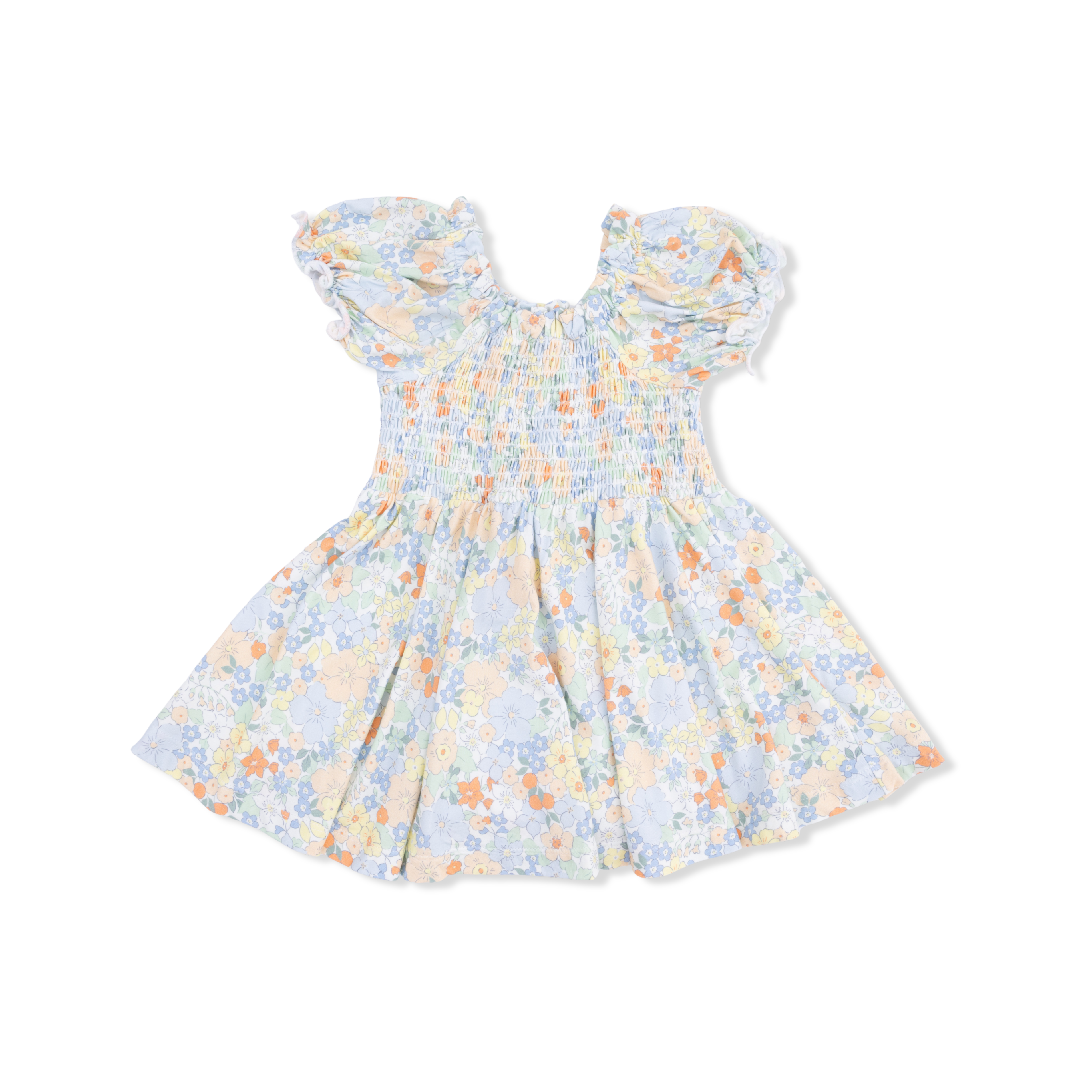 Georgia Floral - Smocked Twirly Dress And Bloomer