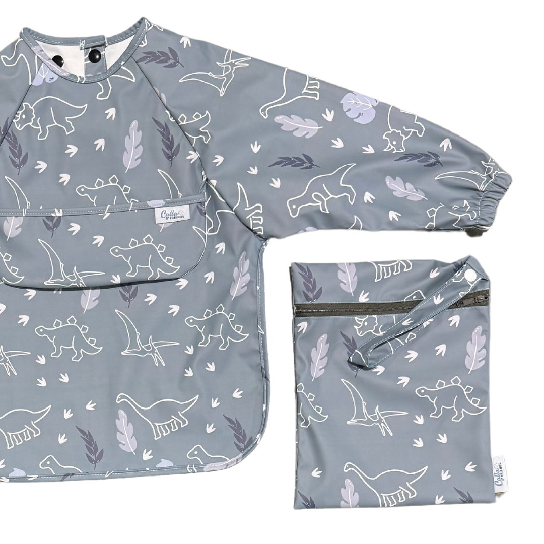 The Grayson Long Sleeve Bib - Dino