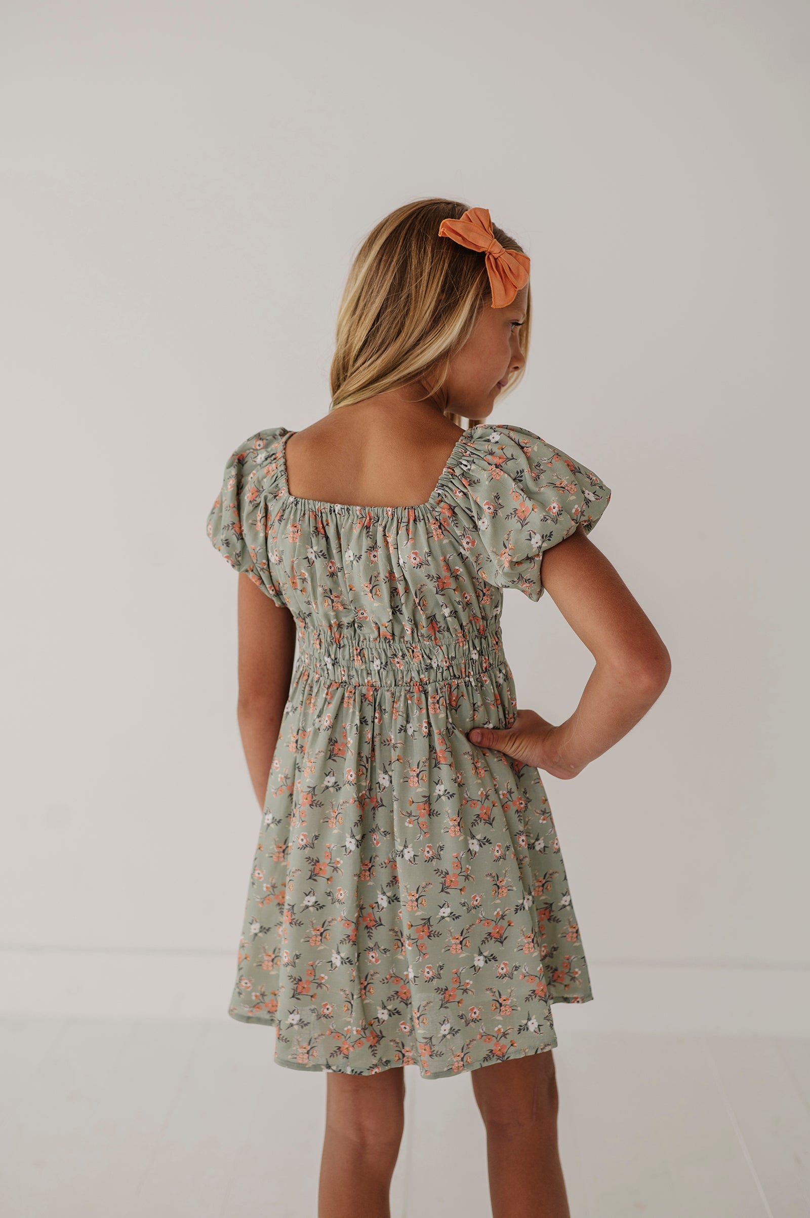 Peasant Bubble Sleeve Dress