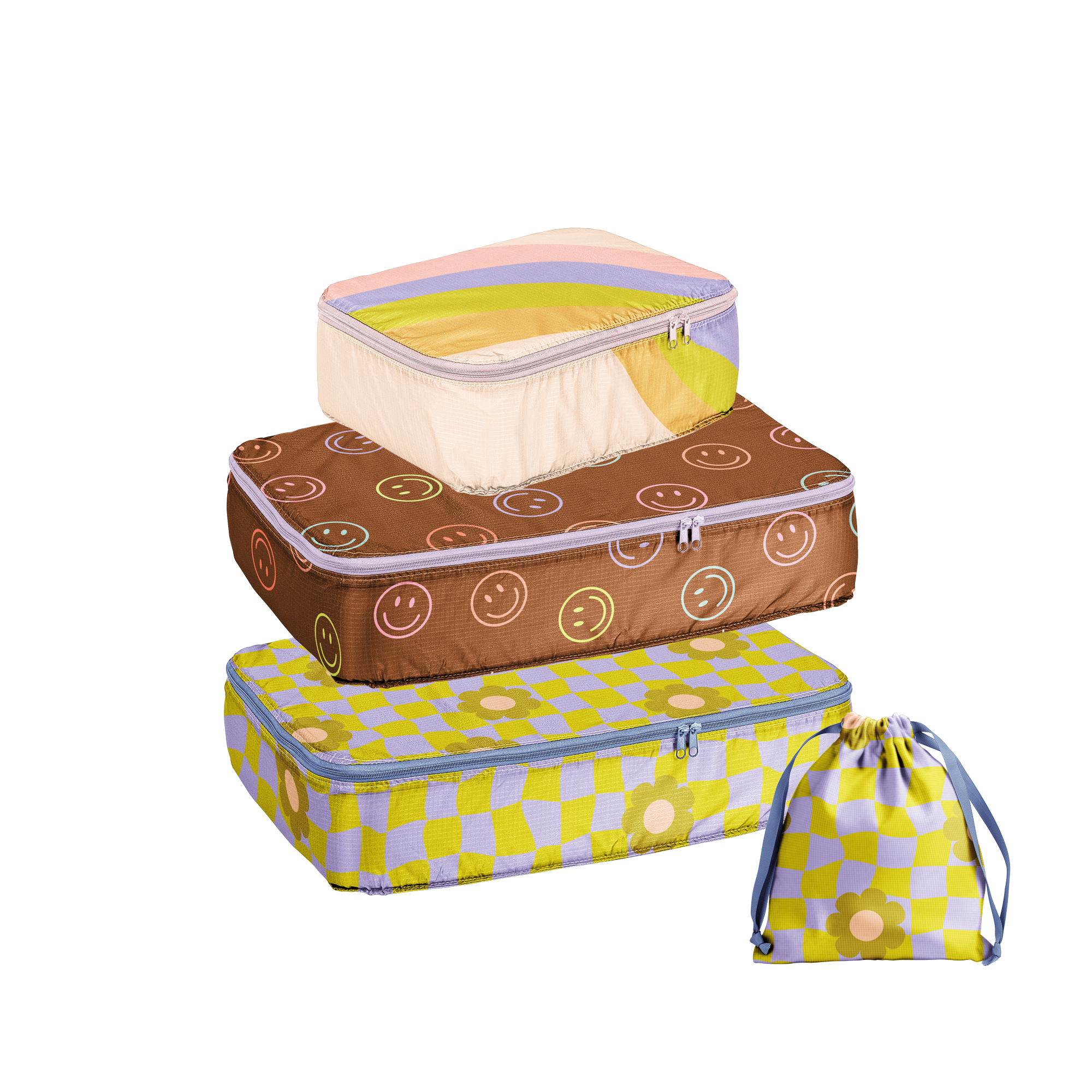 Cool Funky Daisy Packing Cube Set