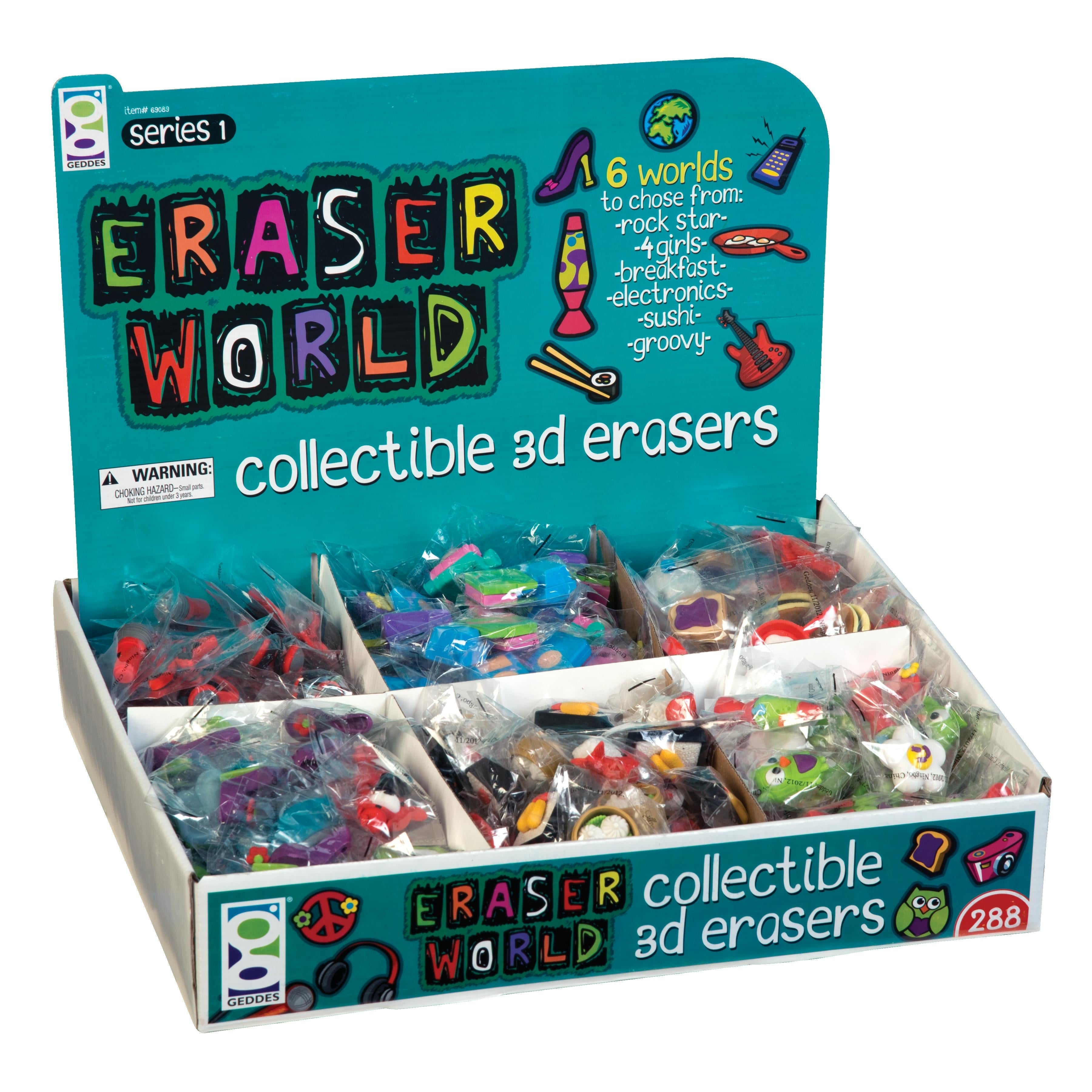 Eraser World 3d Eraser Assortment - 288 Per Display