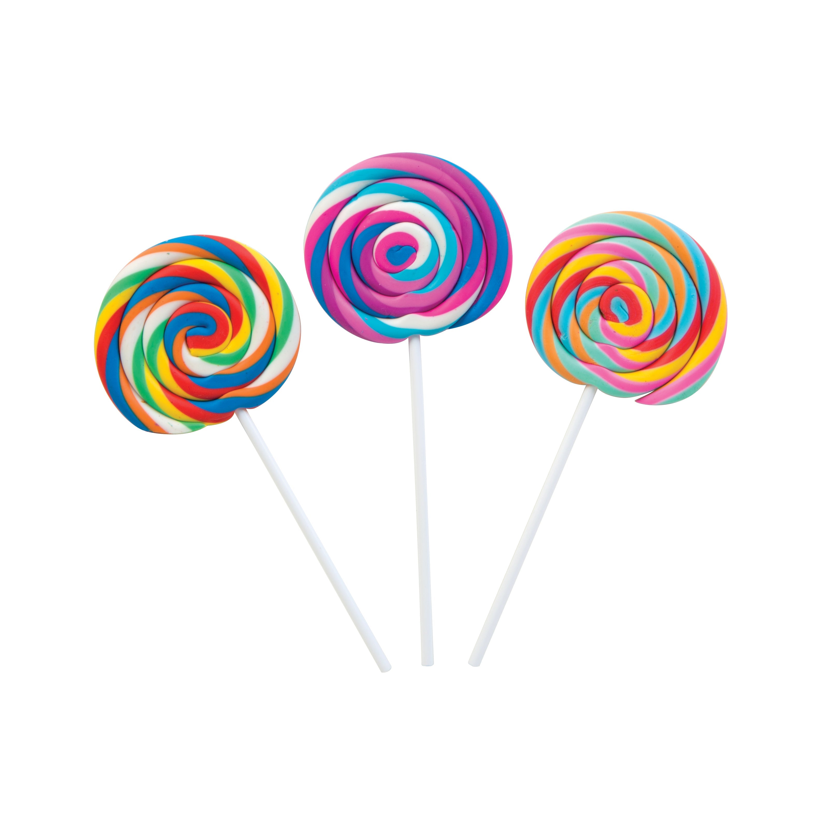 Scented Swirl Pop Erasers - 24 Per Tub