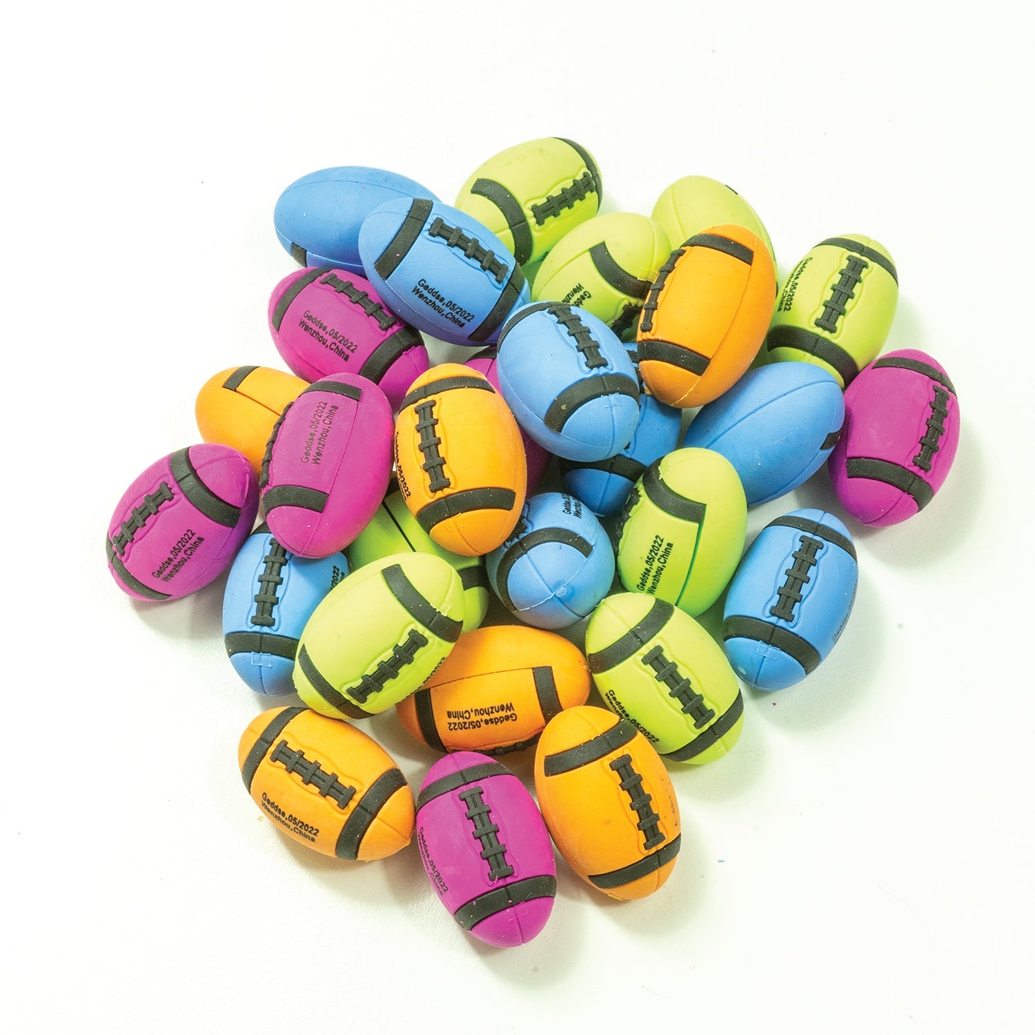 Football Erasers - 48 Per Bag