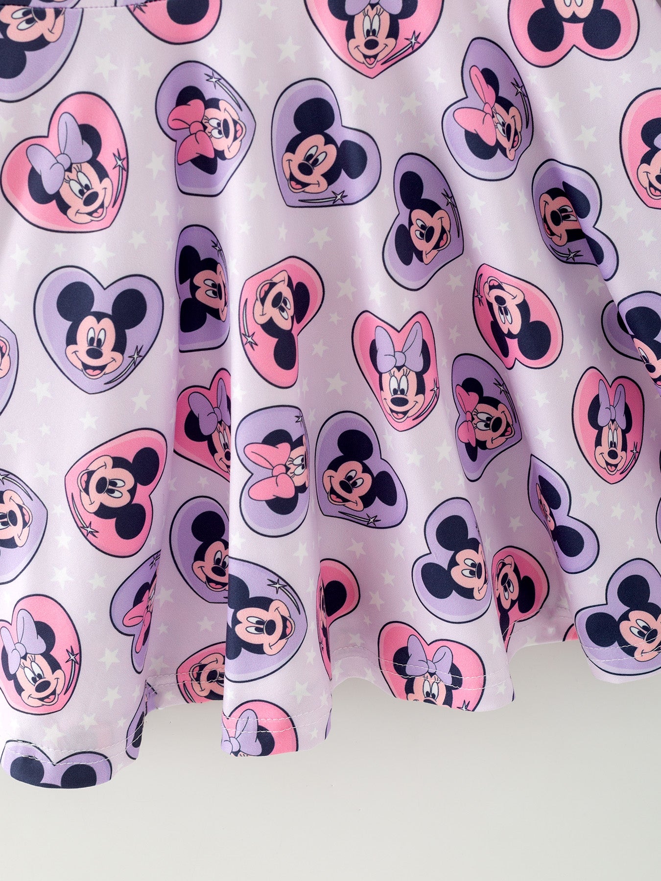 Toddler Girls Character Print Purple Heart Dress