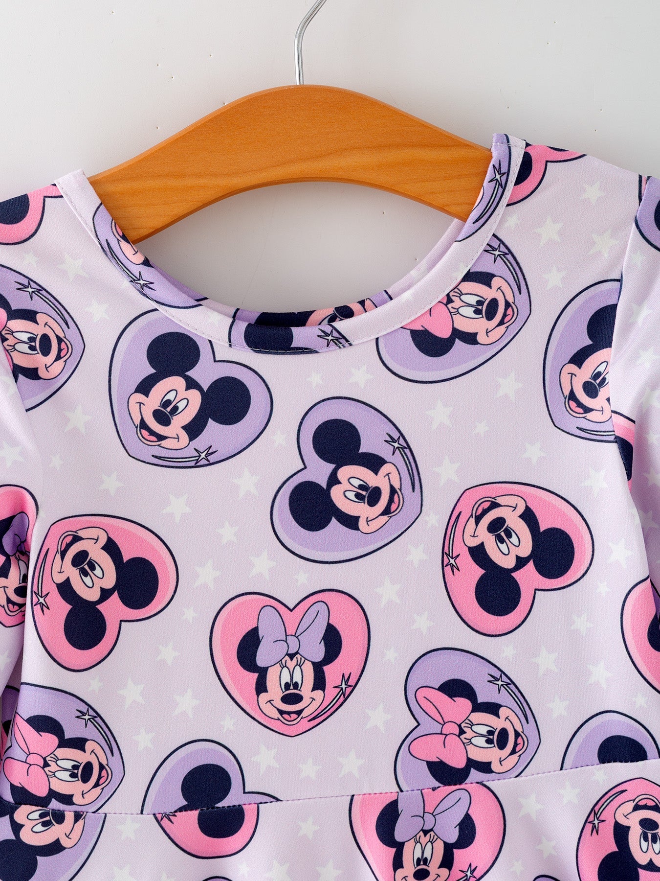 Toddler Girls Character Print Purple Heart Dress