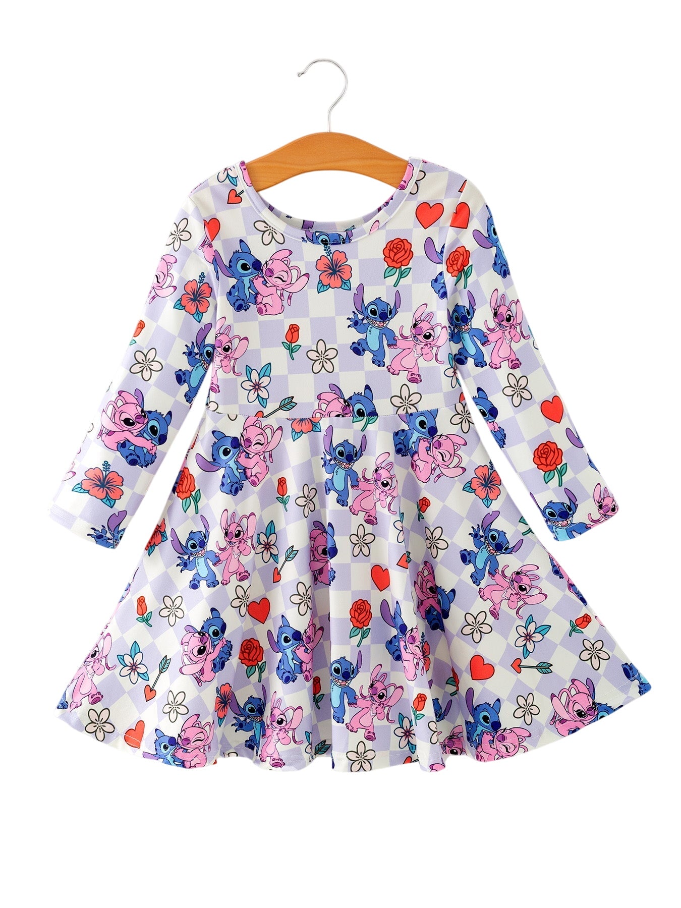 Toddler Girls Valentine Party Dress – Candy Heart Print Holiday Outfit