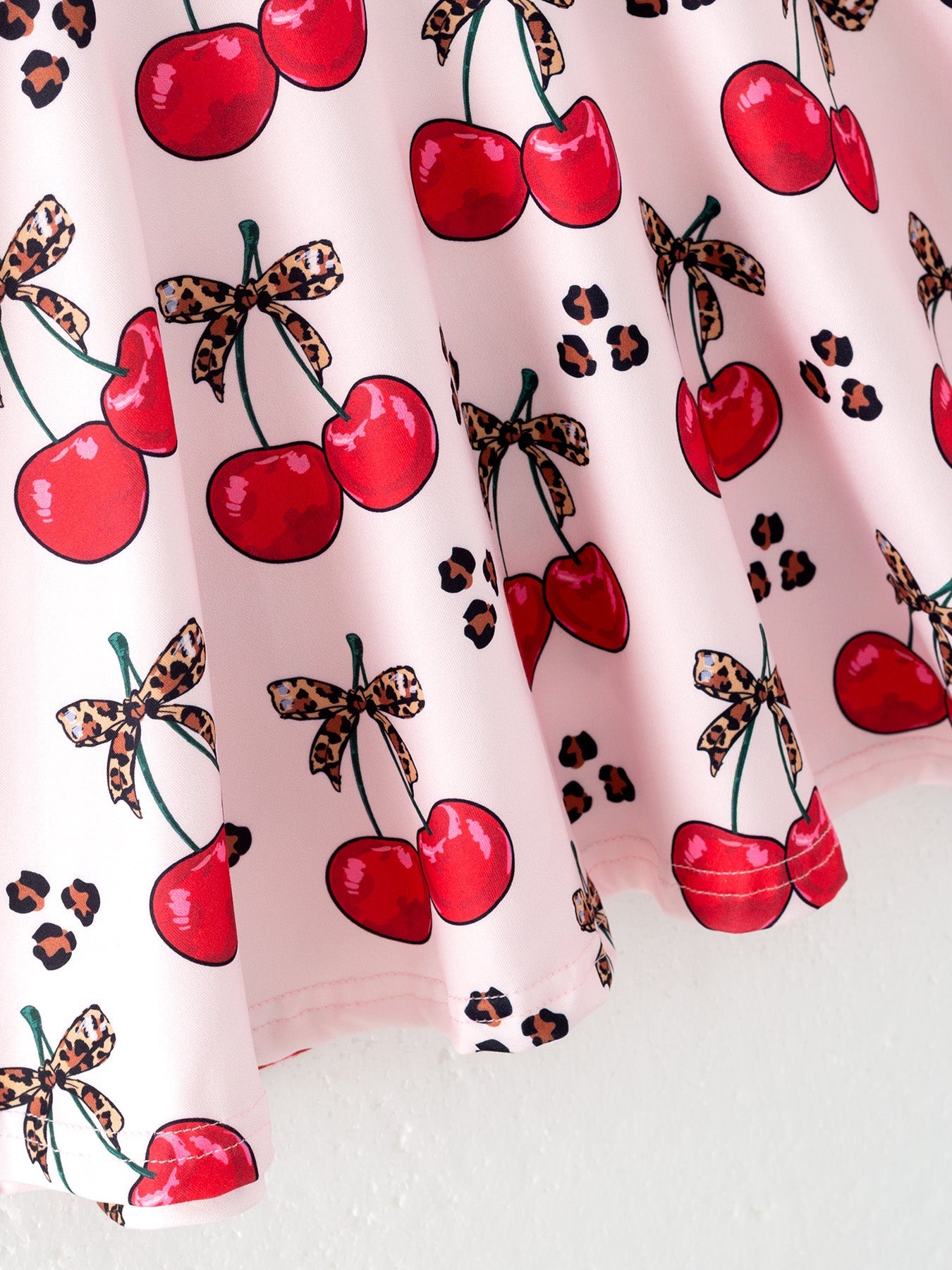Cherry Milk Silk Girls Dress