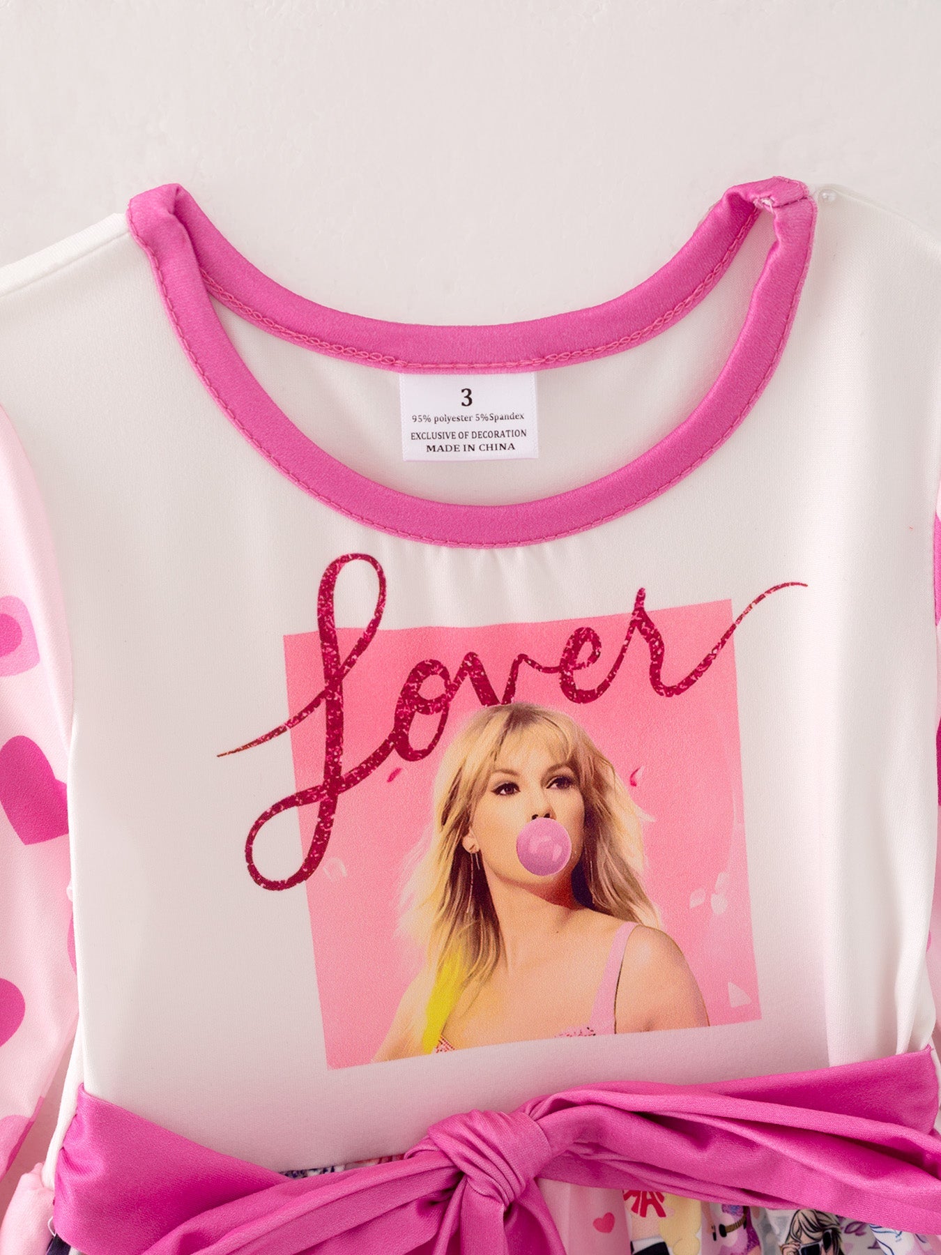 Ts Print Girls Milk Silk Dress