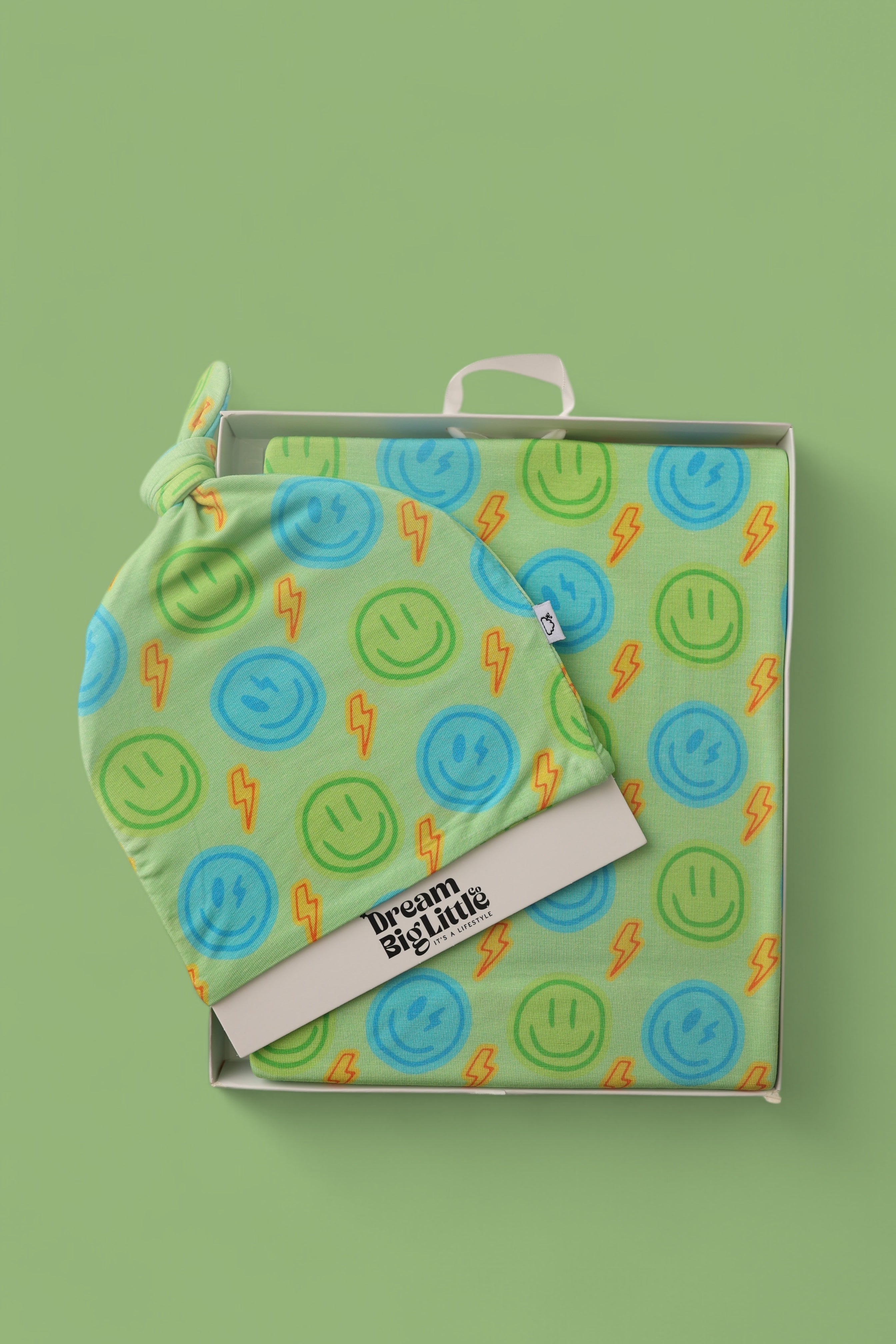 Neon Smiles Dream Swaddle & Beanie