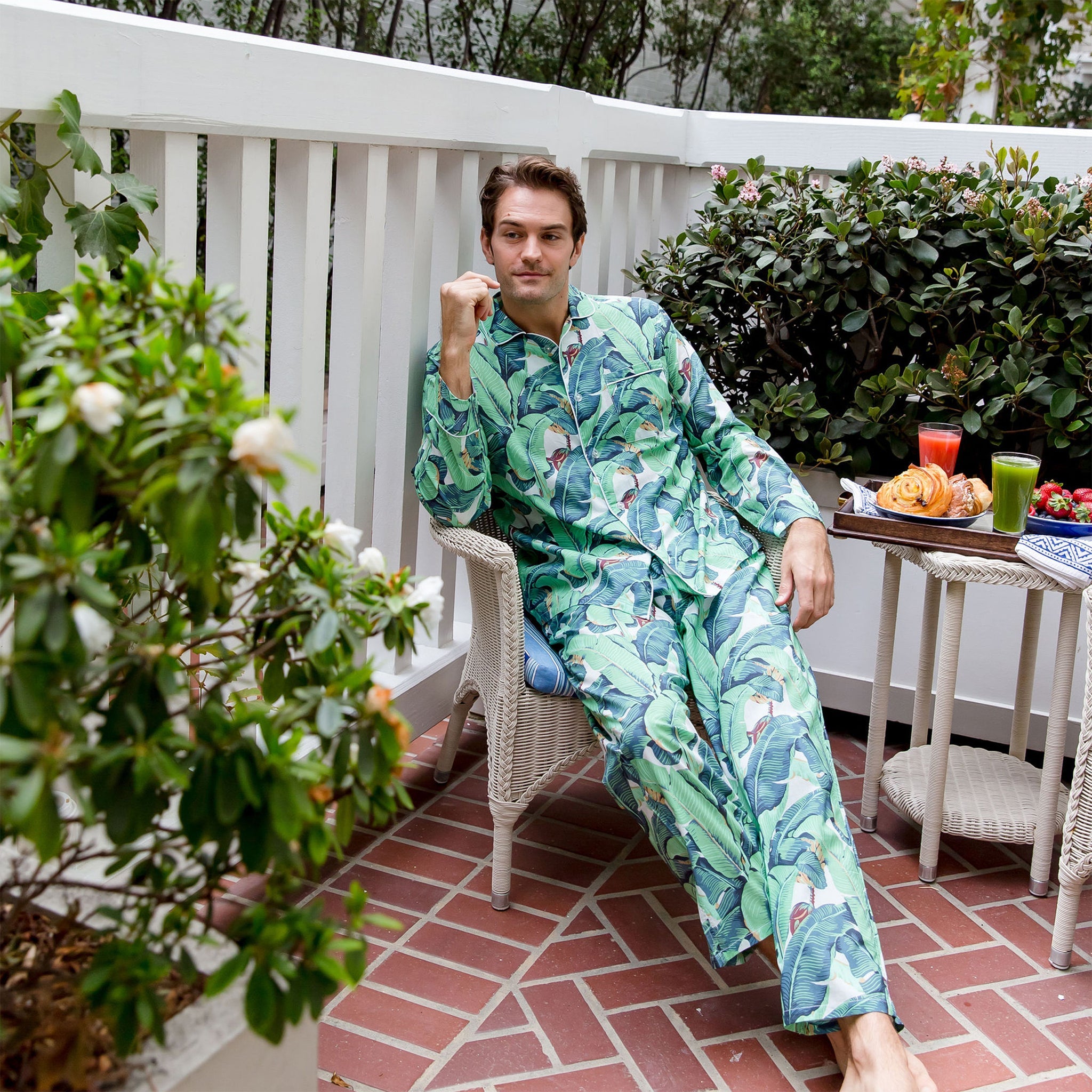 Men's Martinique® Banana Leaf Shirt + Pj Pant Set