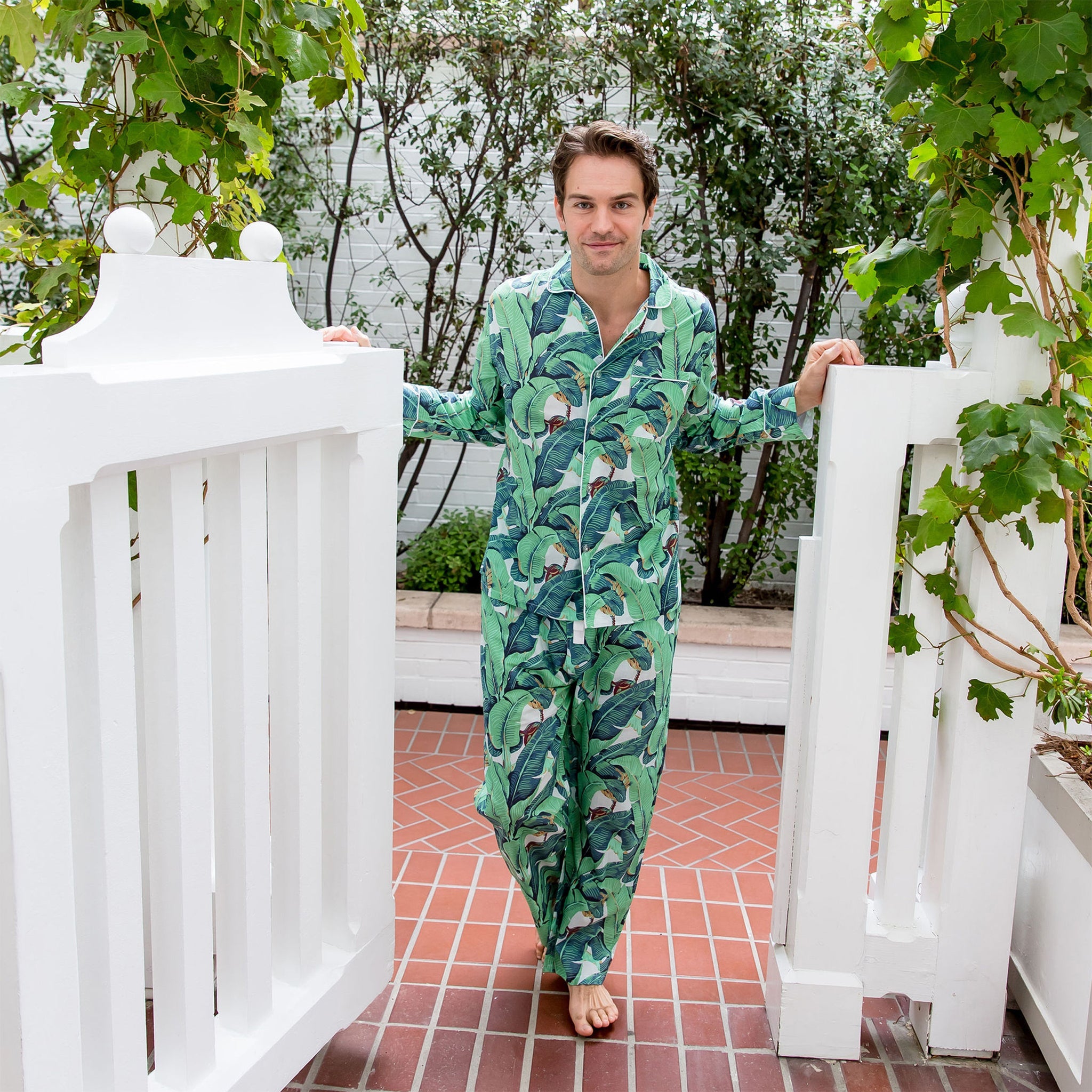 Men's Martinique® Banana Leaf Shirt + Pj Pant Set