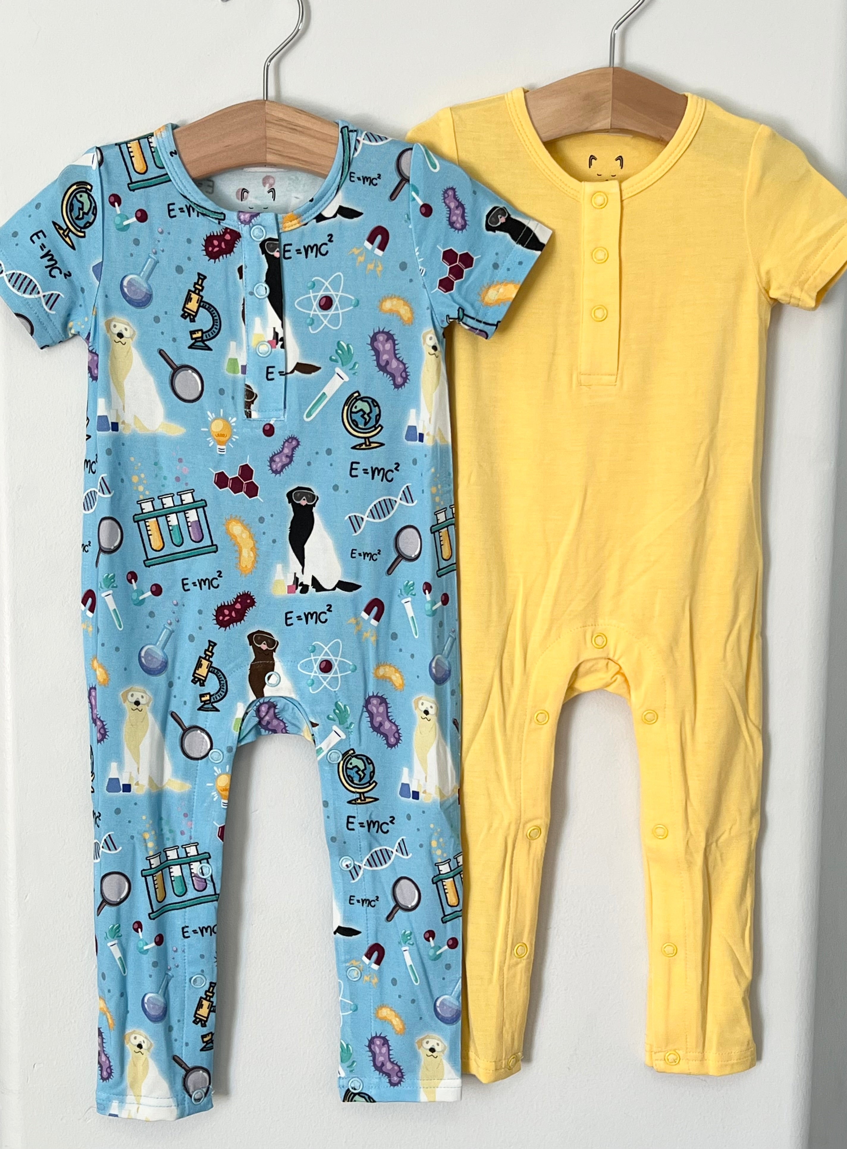 Snapdragon Yellow Bamboo One Piece Snap Romper