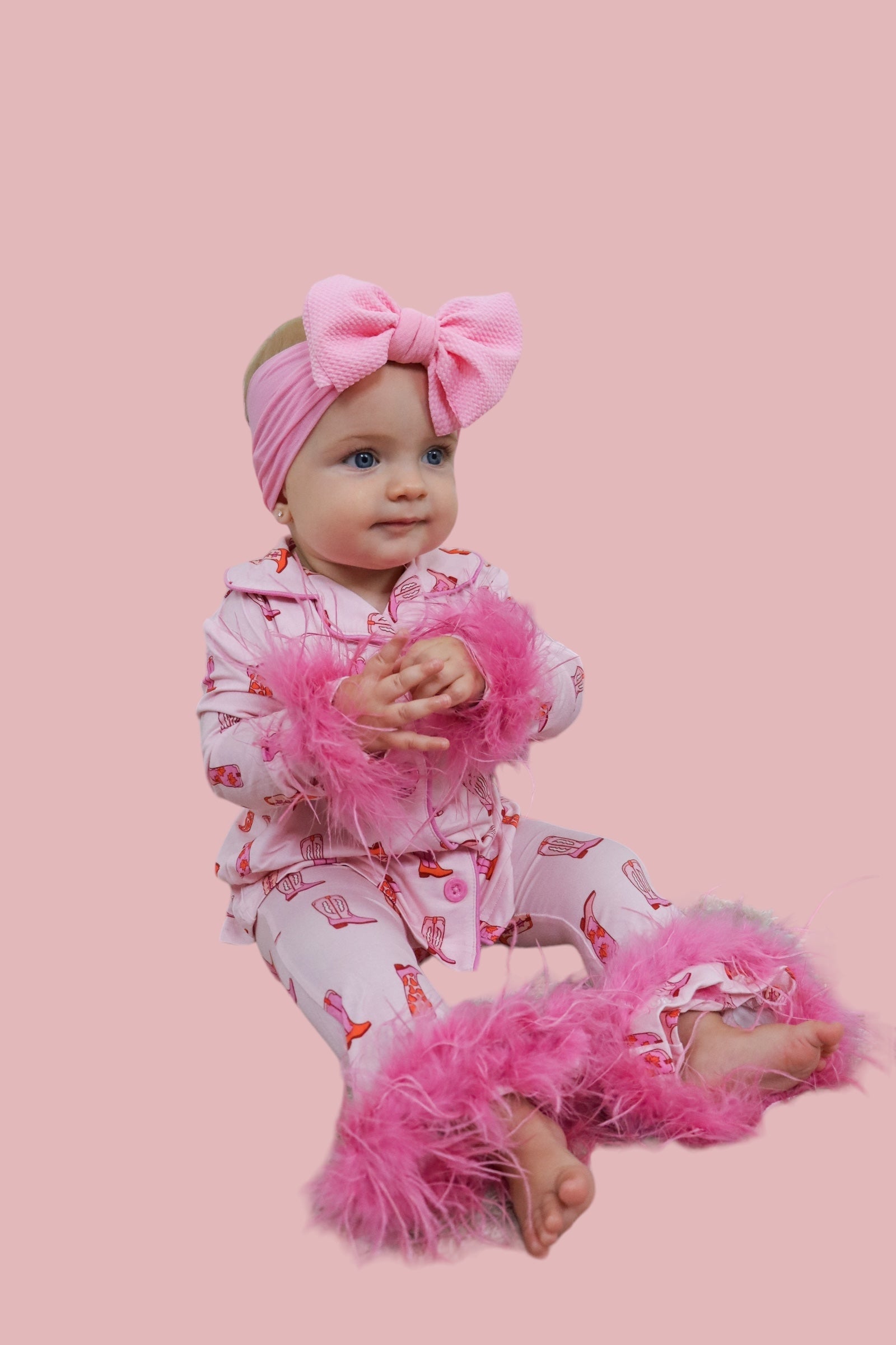 Exclusive Yee Haw Hollie Girl's Flare Feathered Dream Set