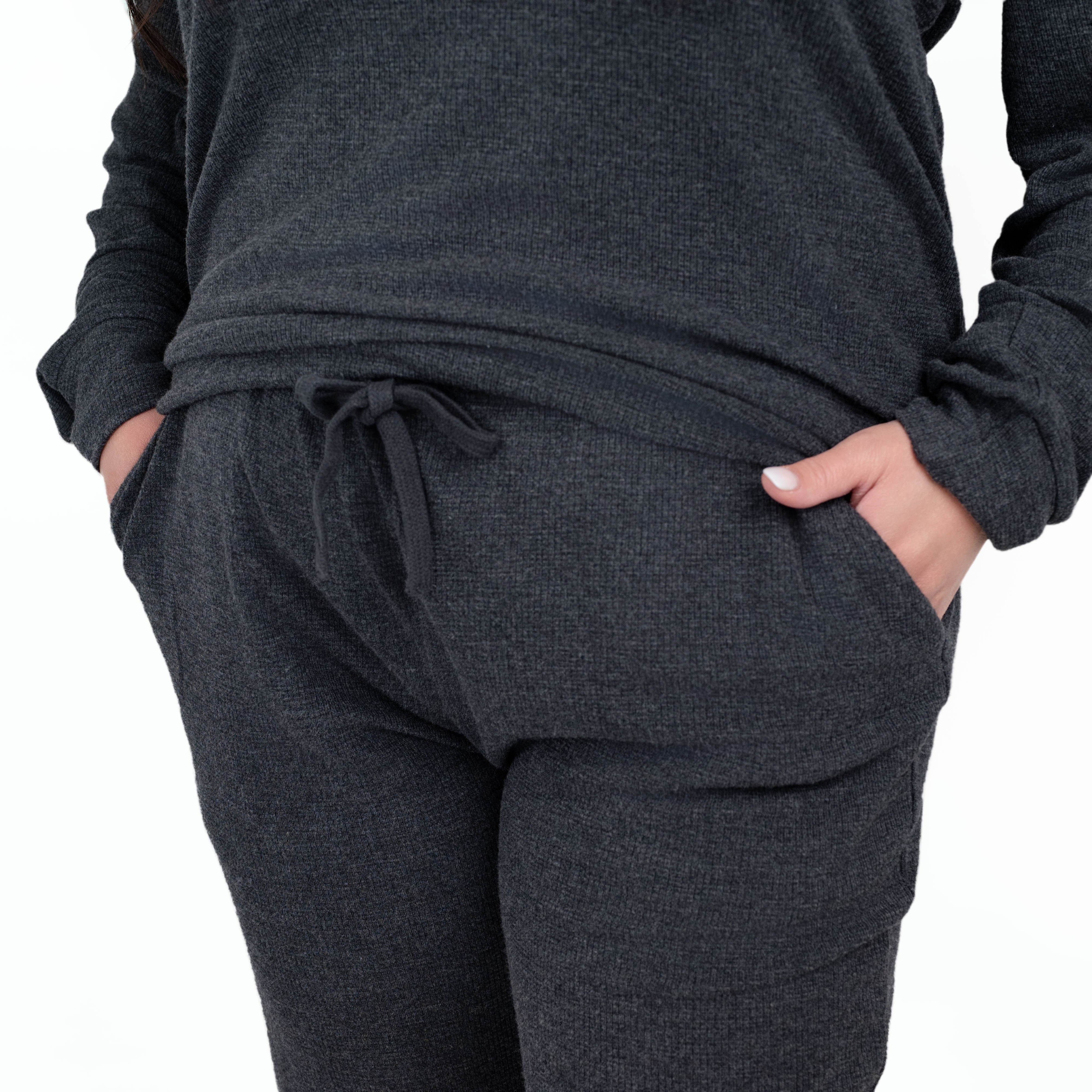 Bamboo Waffle Women's Jogger Pants-line Dry Only