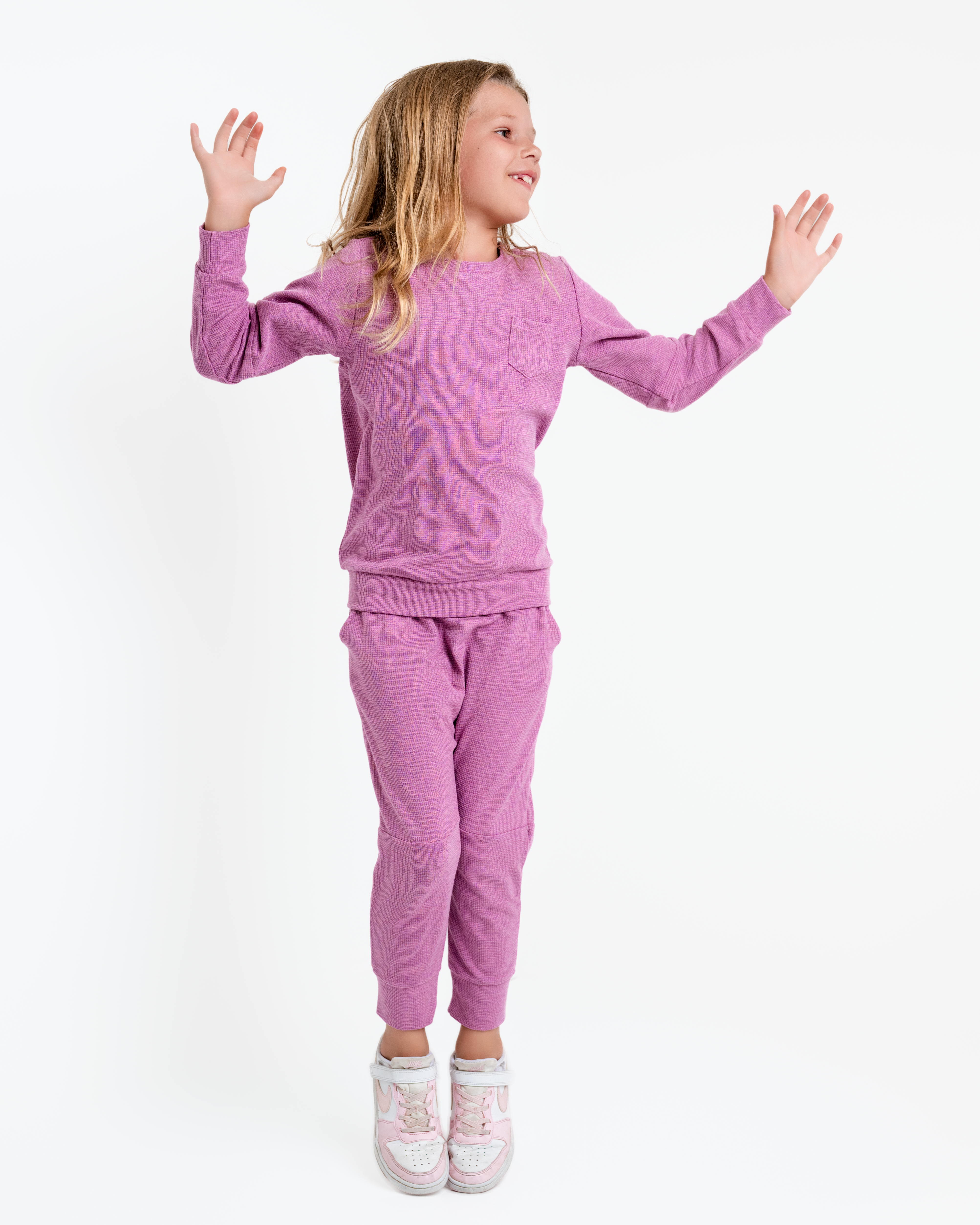 Bamboo Waffle Kids' Jogger Set-line Dry Only
