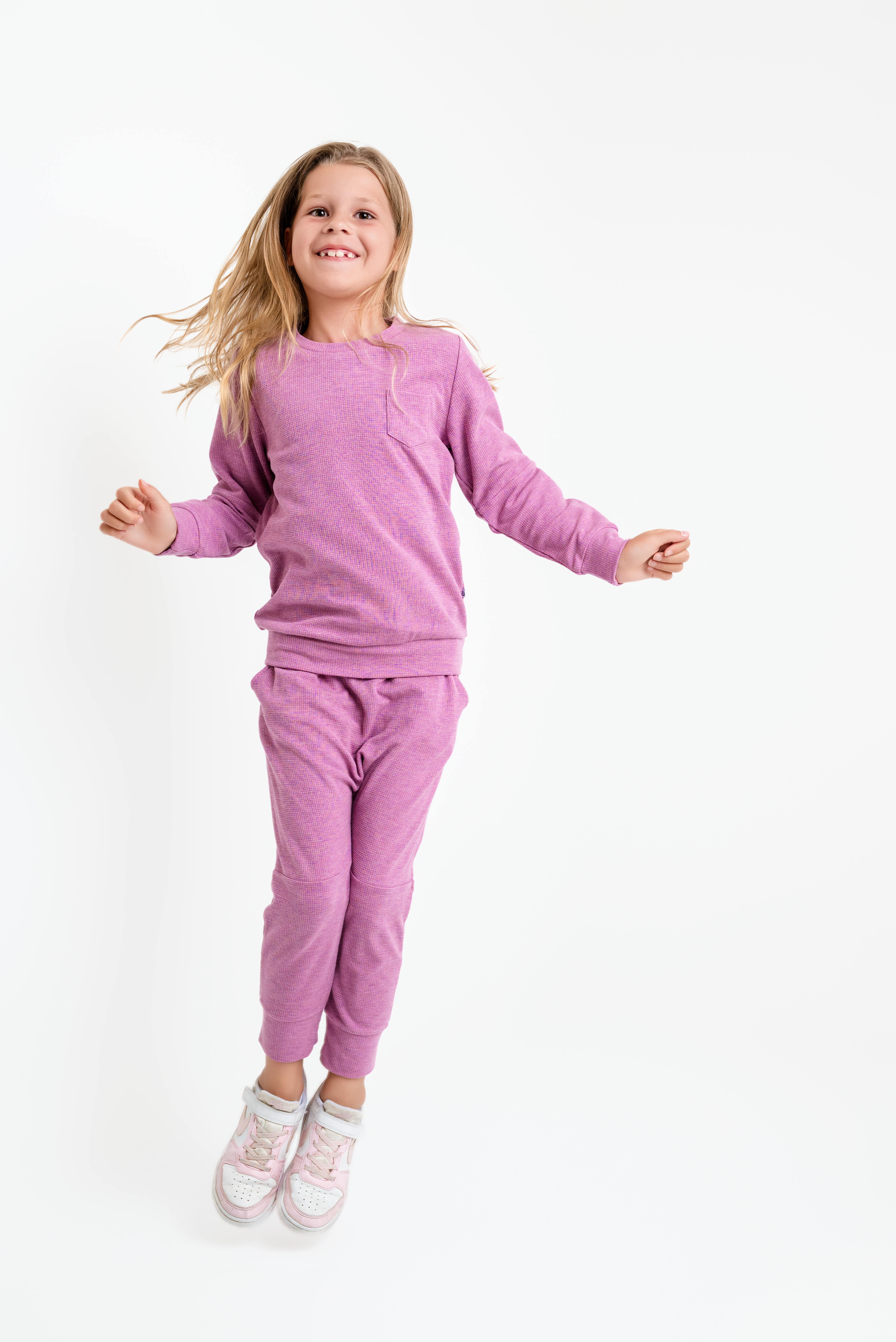 Bamboo Waffle Kids' Jogger Set-line Dry Only