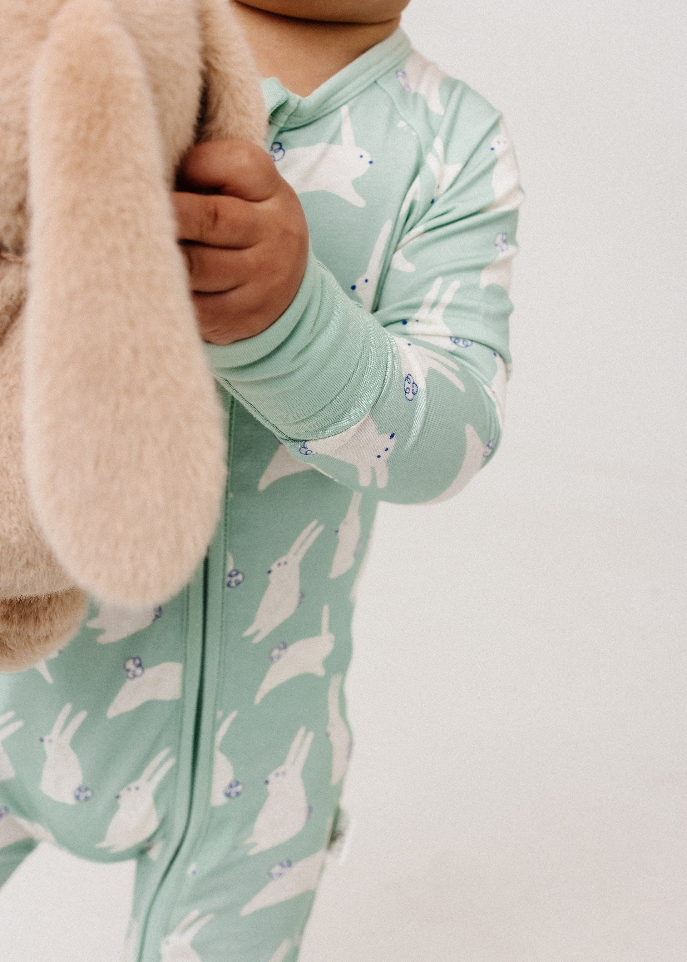 Mint Bunny Footie Pajama by Loocsy