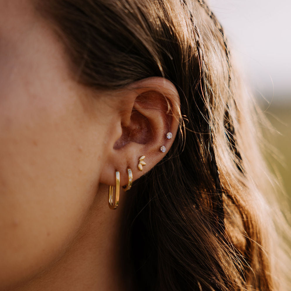 Lotus Flat Back Studs