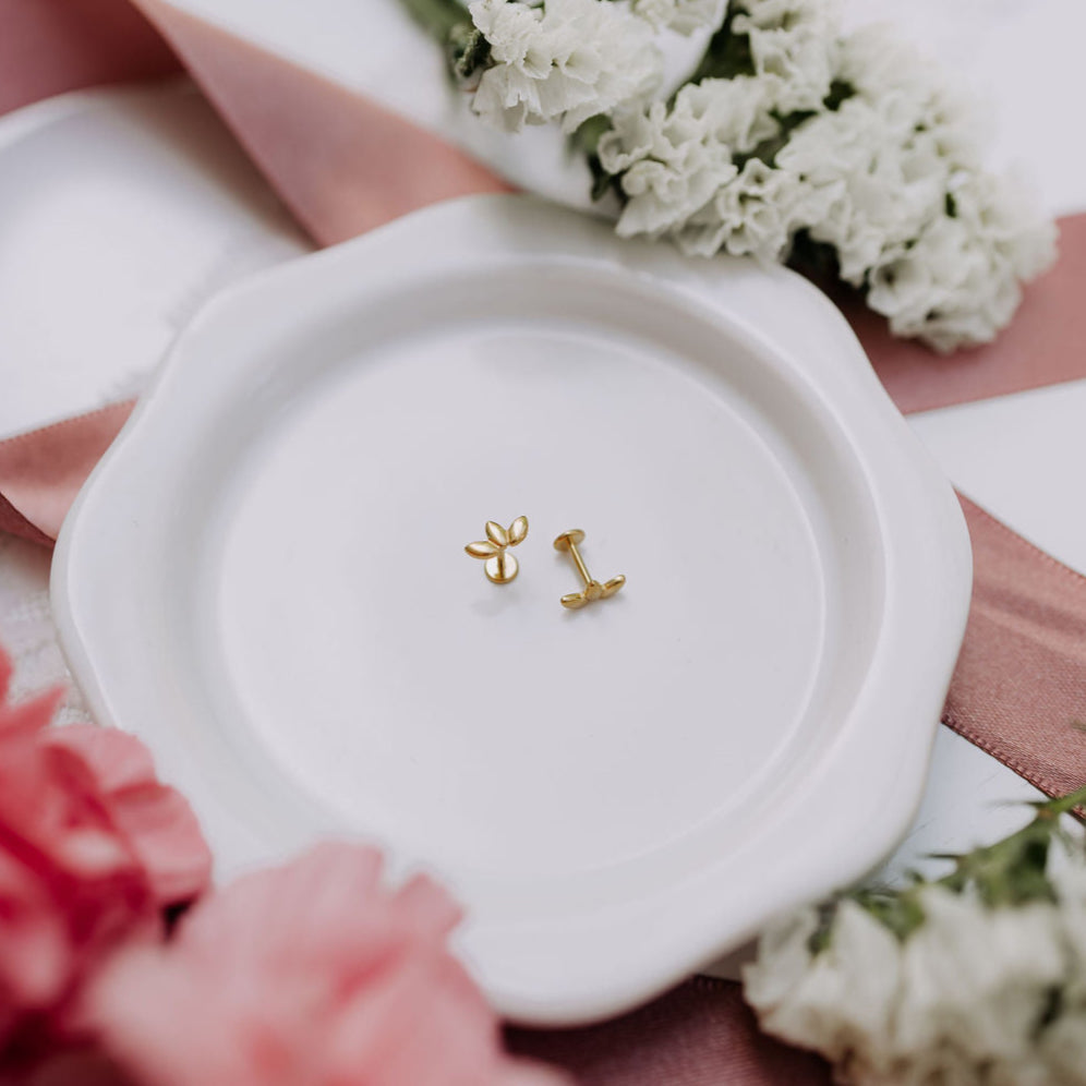 Lotus Flat Back Studs