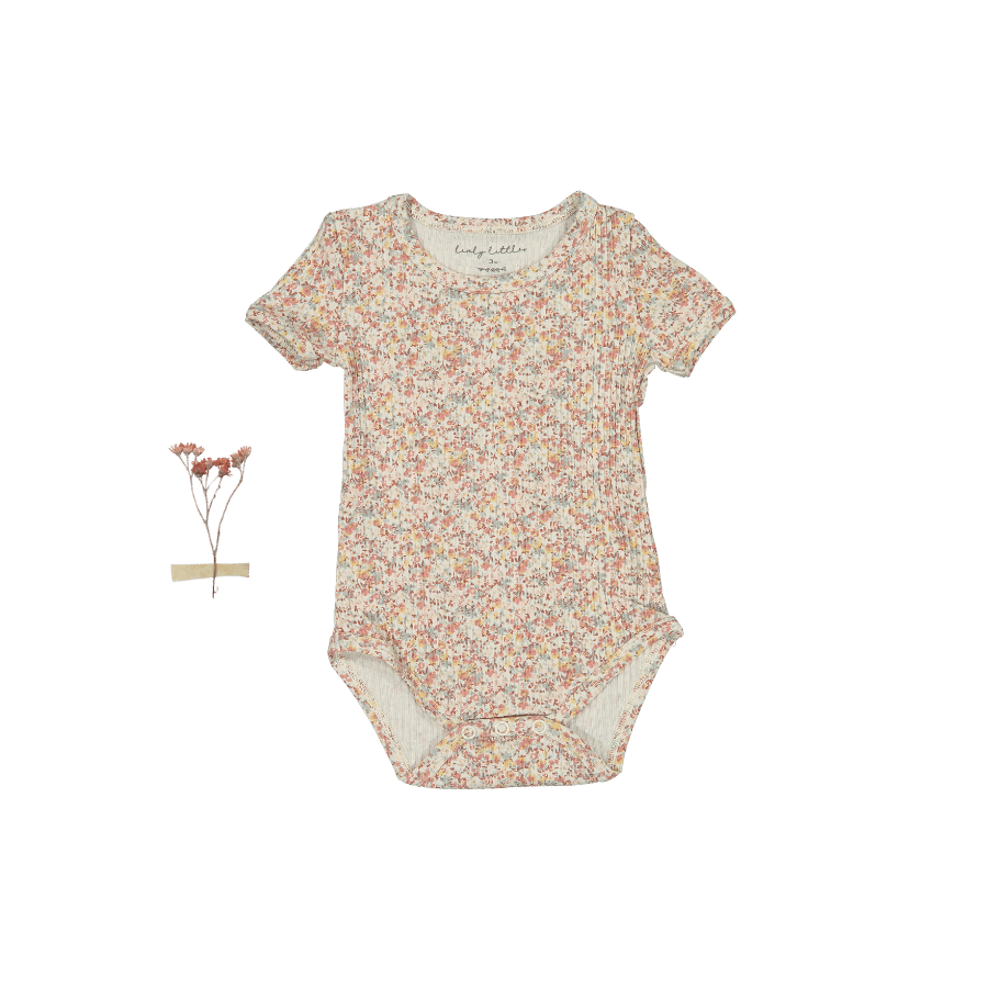 The Printed Short Sleeve Onesie - Mist Floral