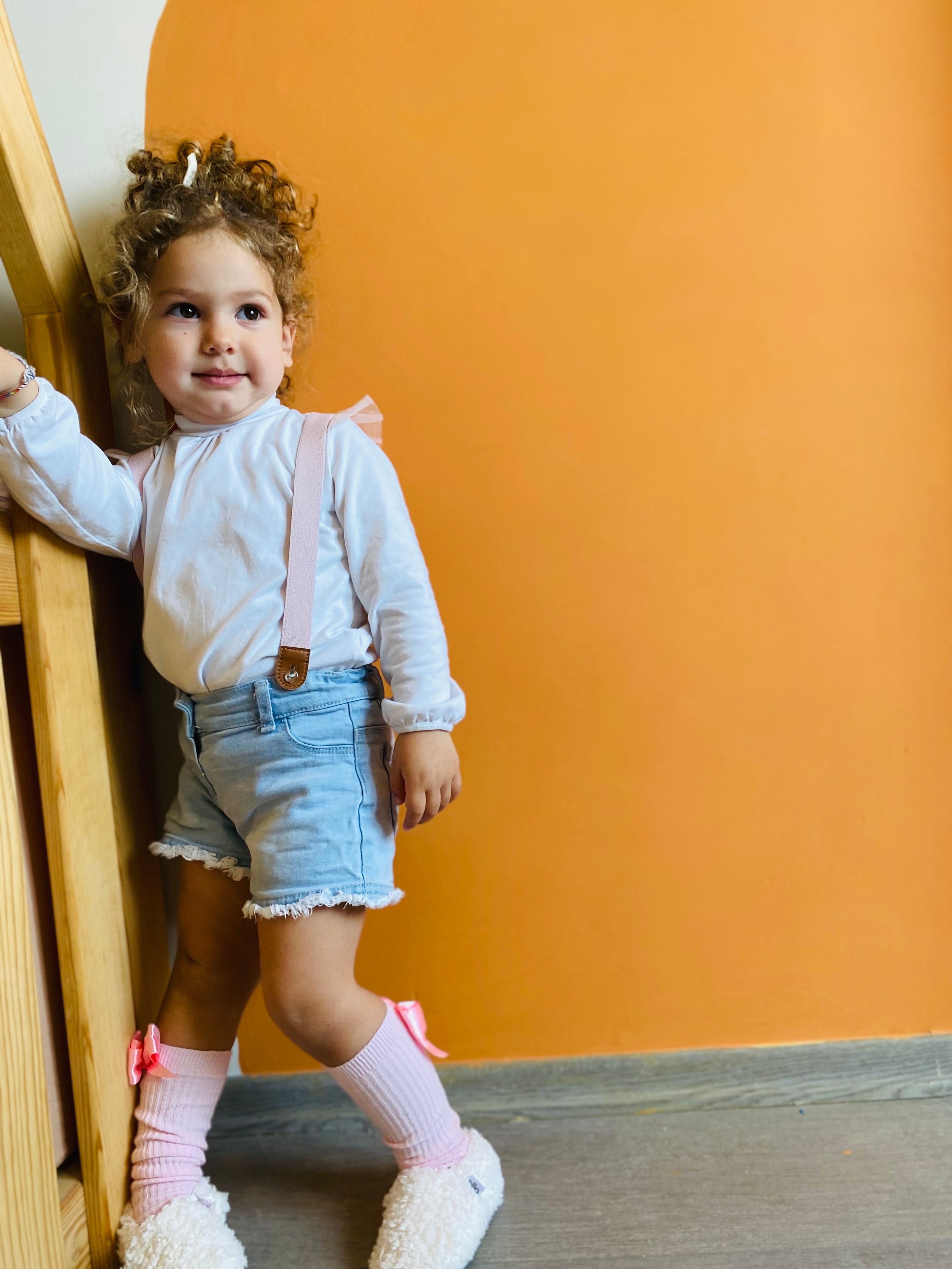 Tedy Baby Booties House Slippers, Non-slip Sole, Organic Cotton Lining, Home Nursery Shoes White