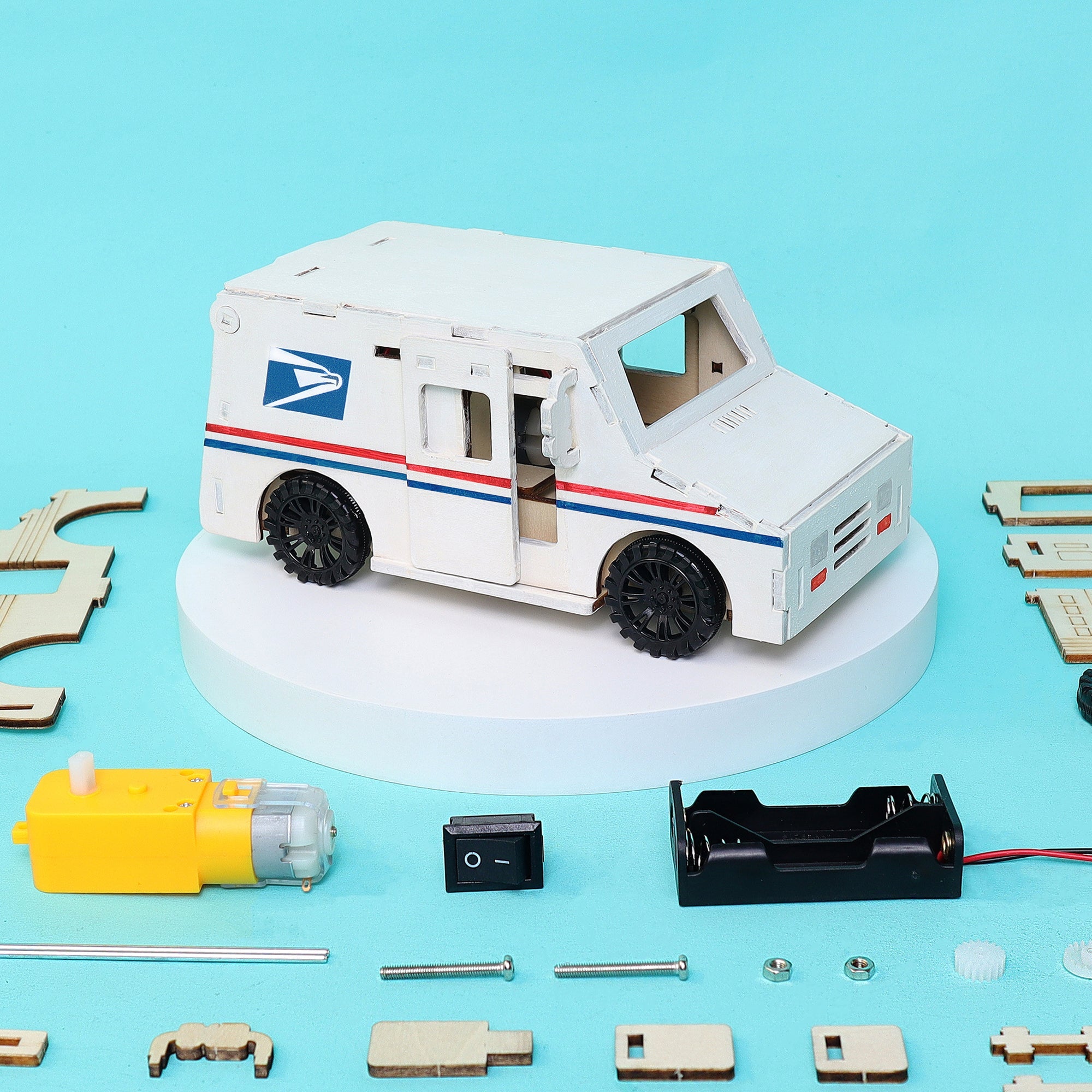 Delivery Truck Stem Kit – Build, Paint & Power A Moving Mail Truck