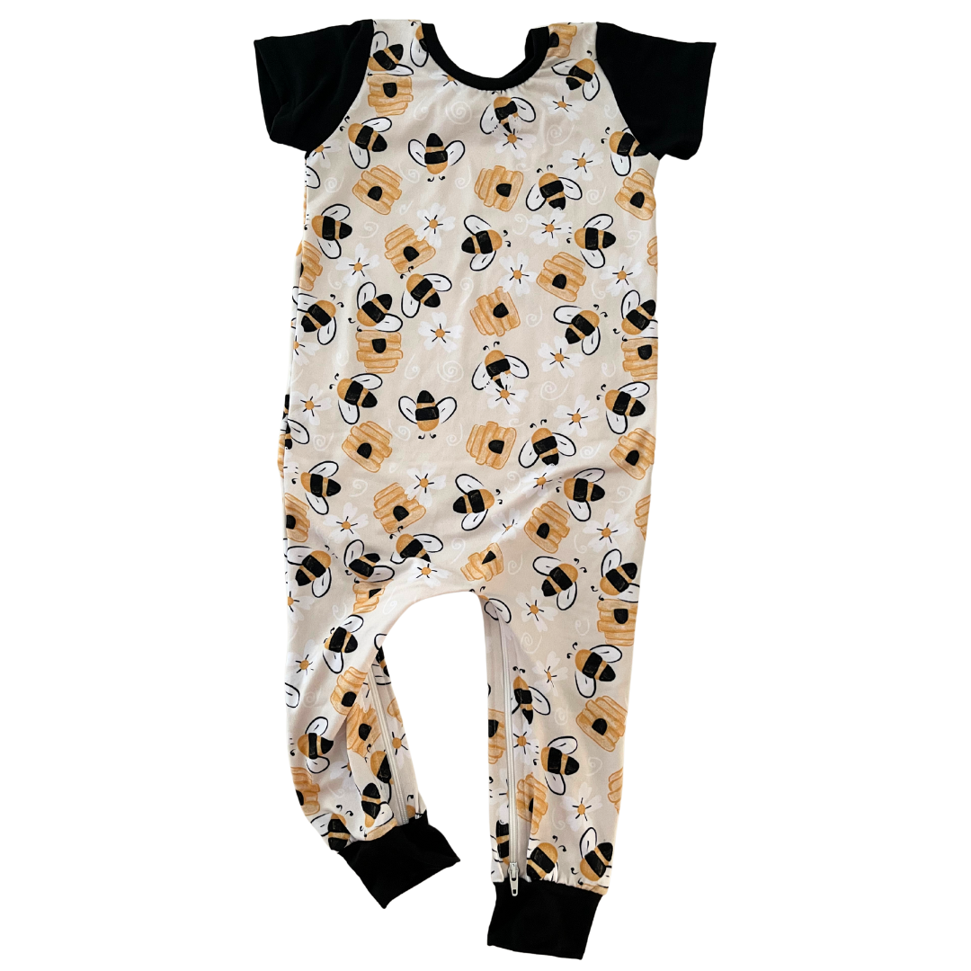 Busy Bee Zip Romper