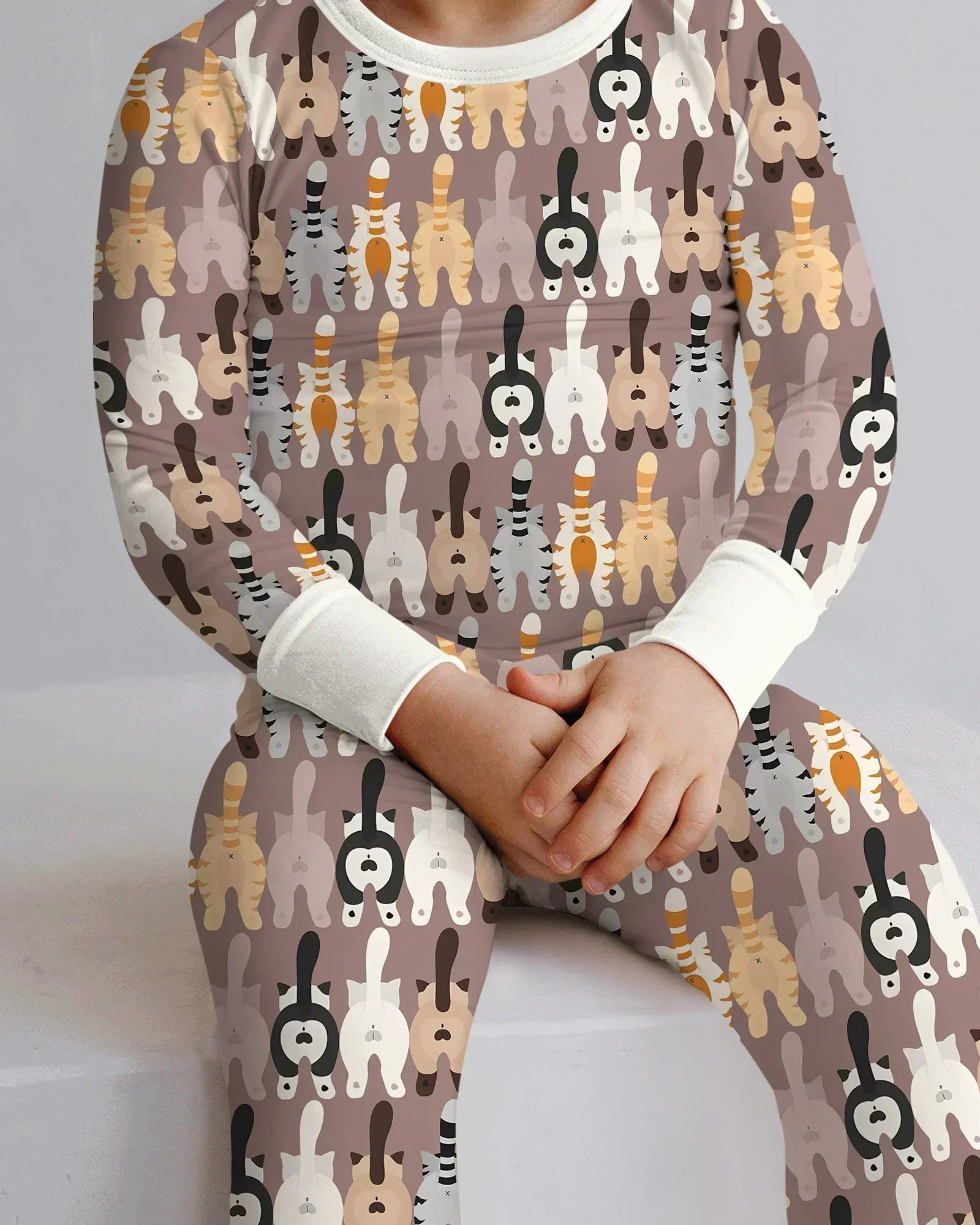 Cheeky Tails Bamboo Two Piece Long Sleeve Pajama Set