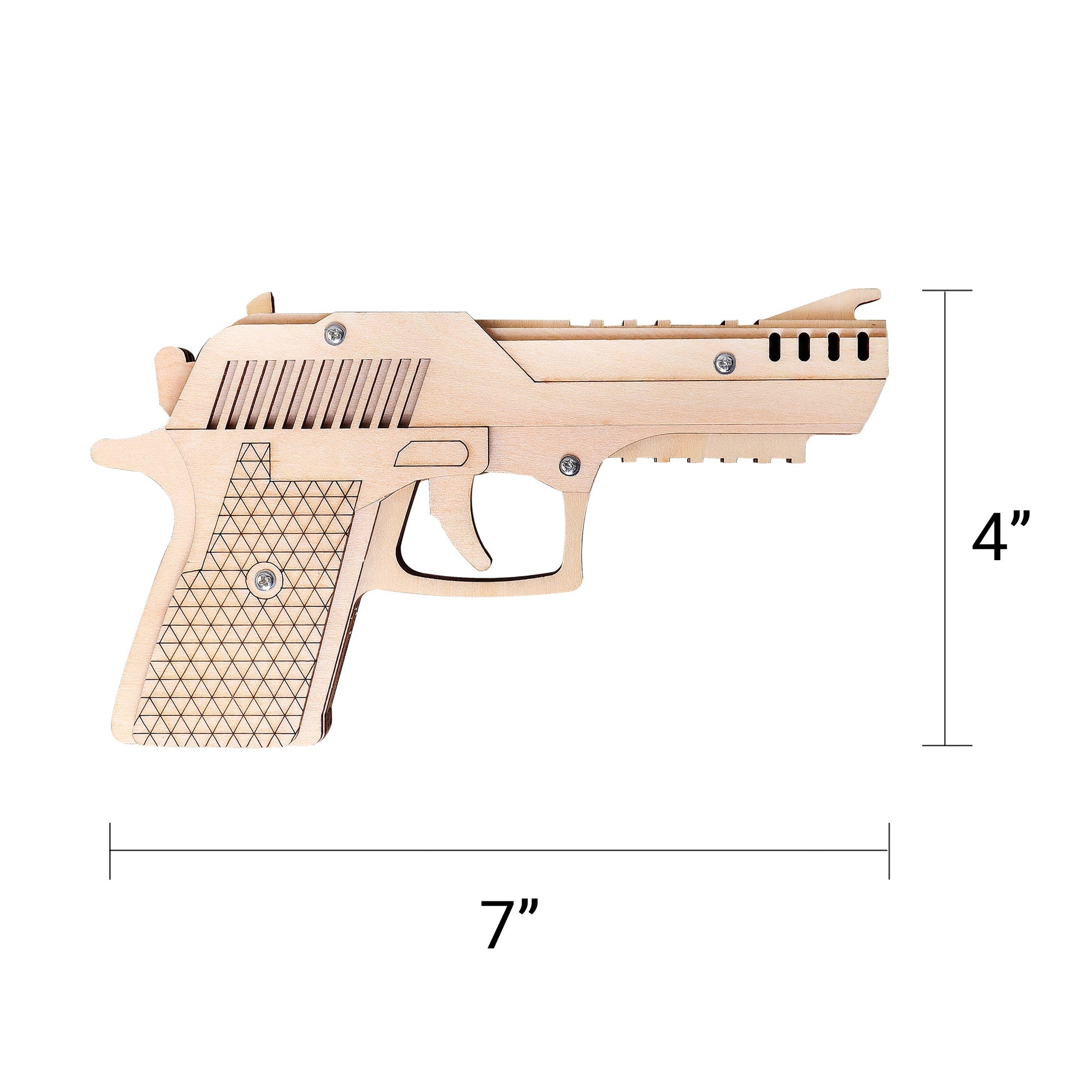 Diy Kit Rubber Band Launcher, Fun Wooden Craft And Stem Toy