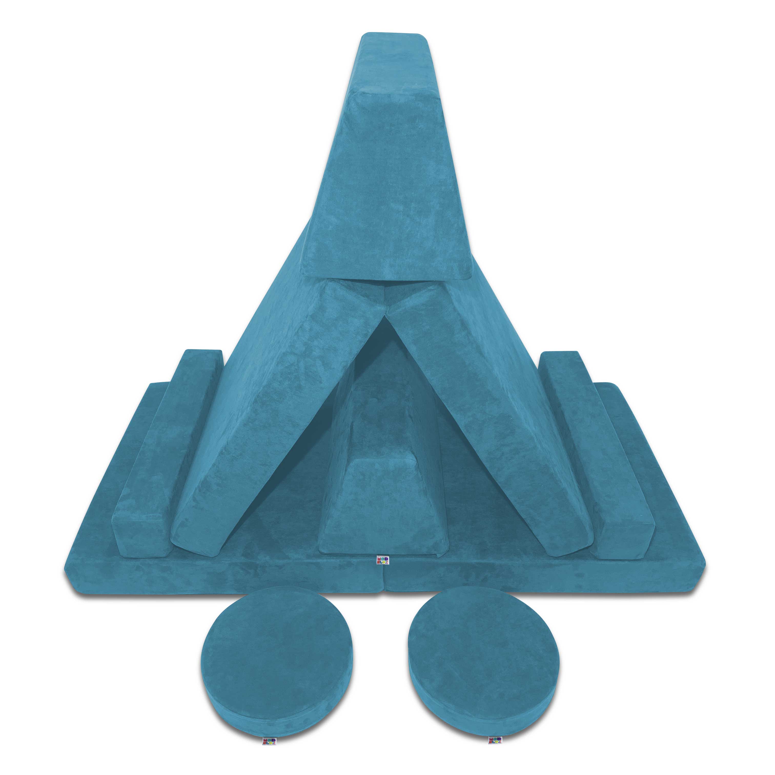 10 Piece Large Soft Furniture Playset Modular Microsuede Foam Play Couch For Creative Kids