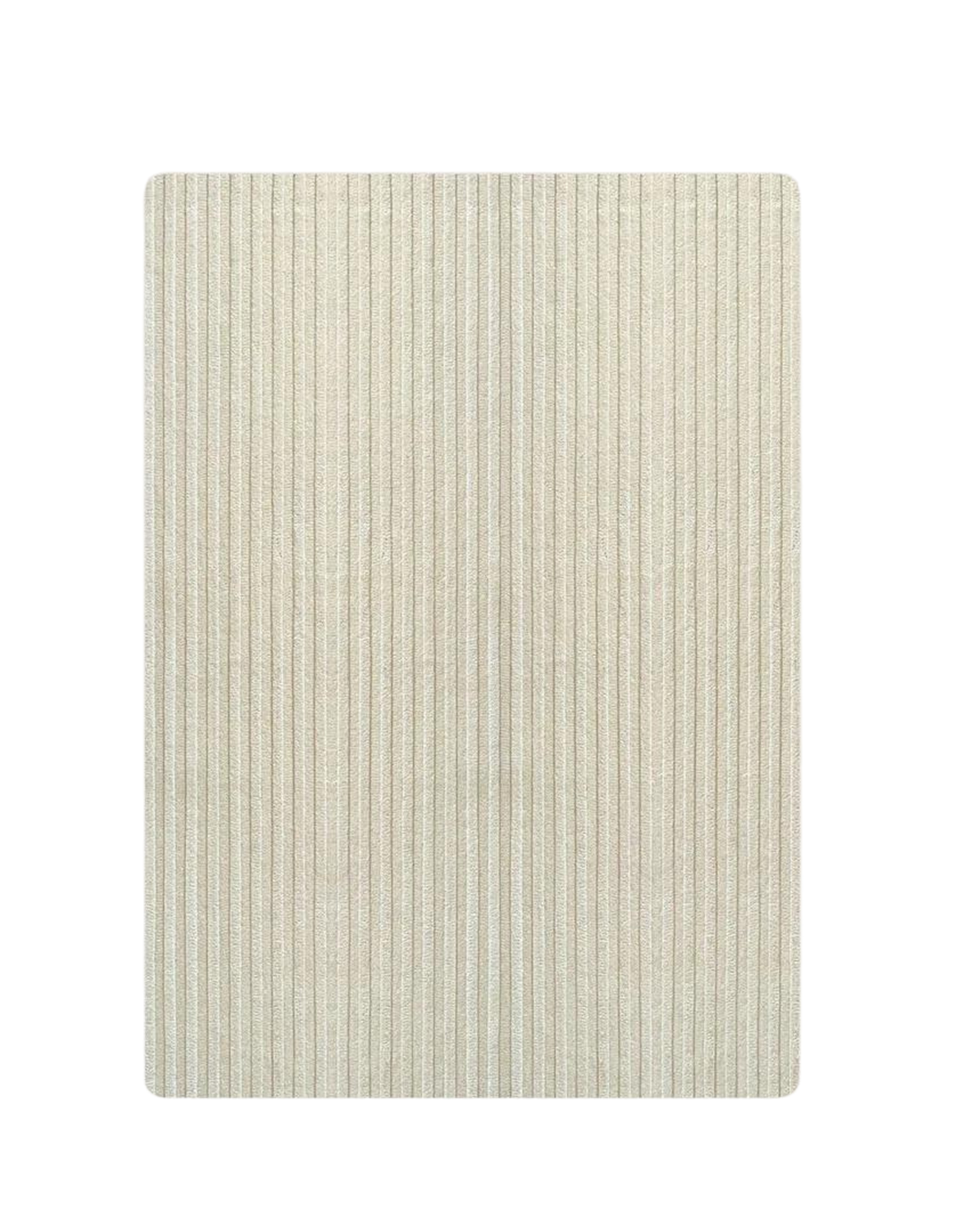 Rug Solid Stripe Off White 3.9 X 5.9 Ft